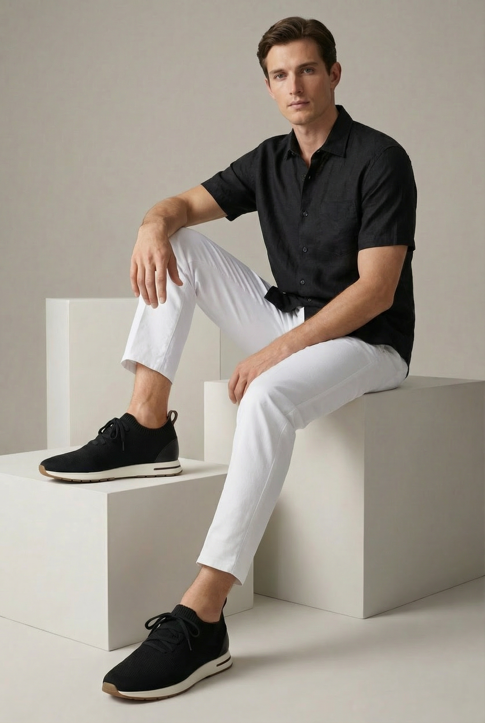 Mayfair Knit Sneaker Black