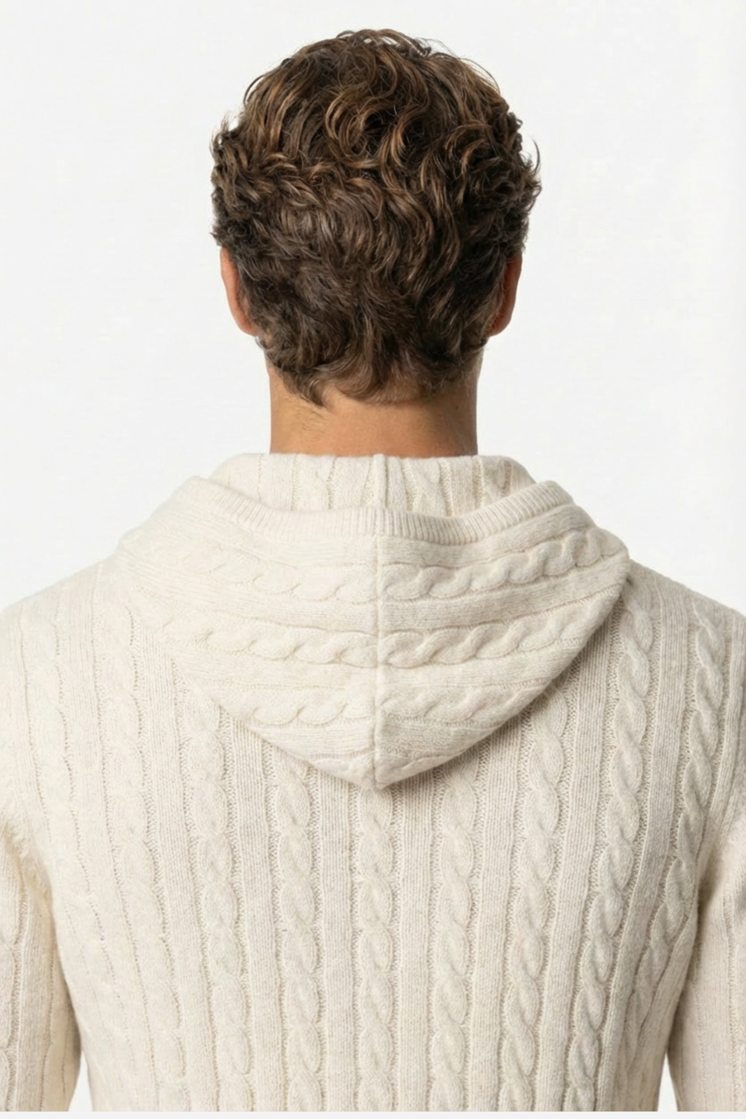 Kensington Cashmere Cable Zip Cardigan Beige