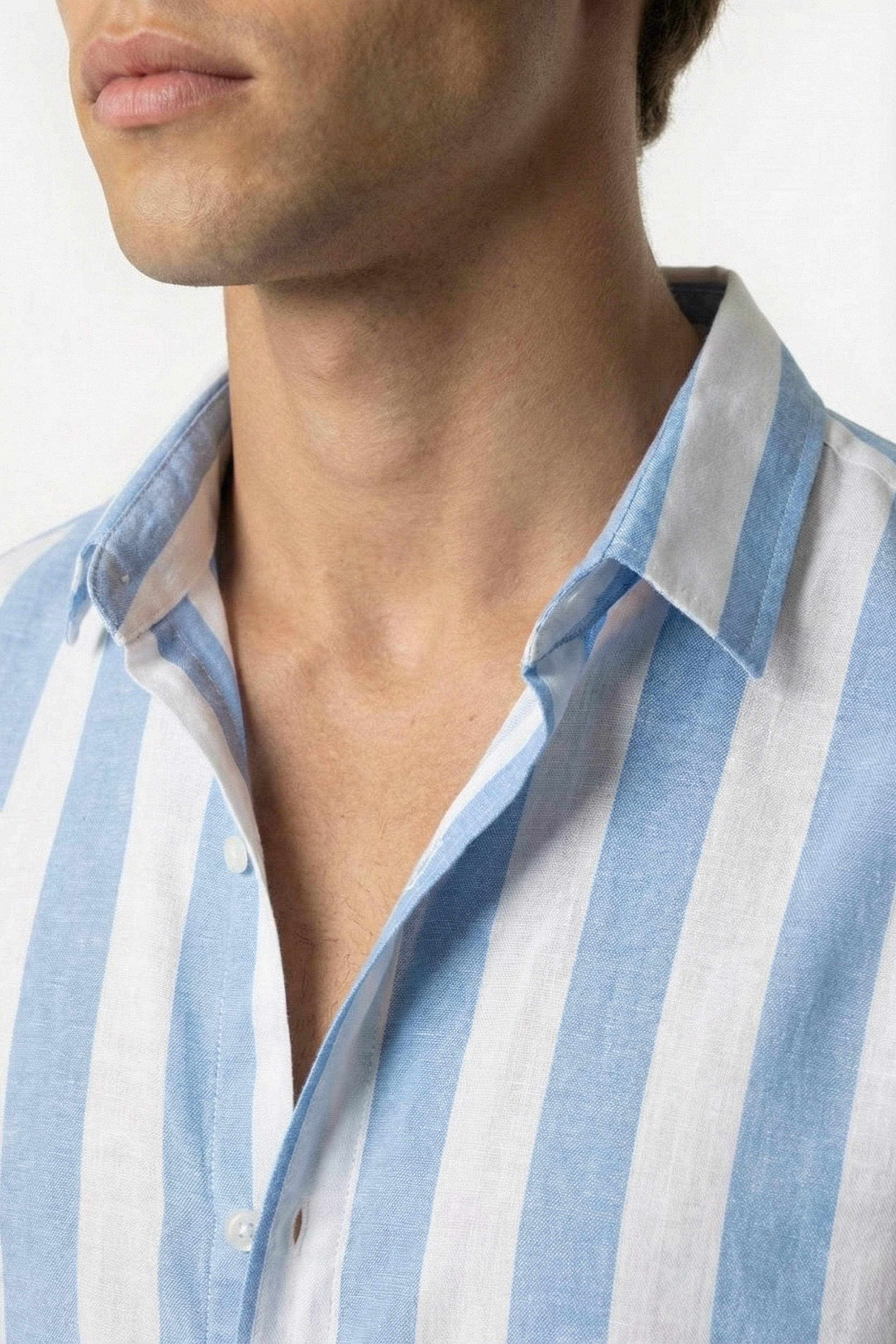 Huxley Striped Summer Shirt Blue