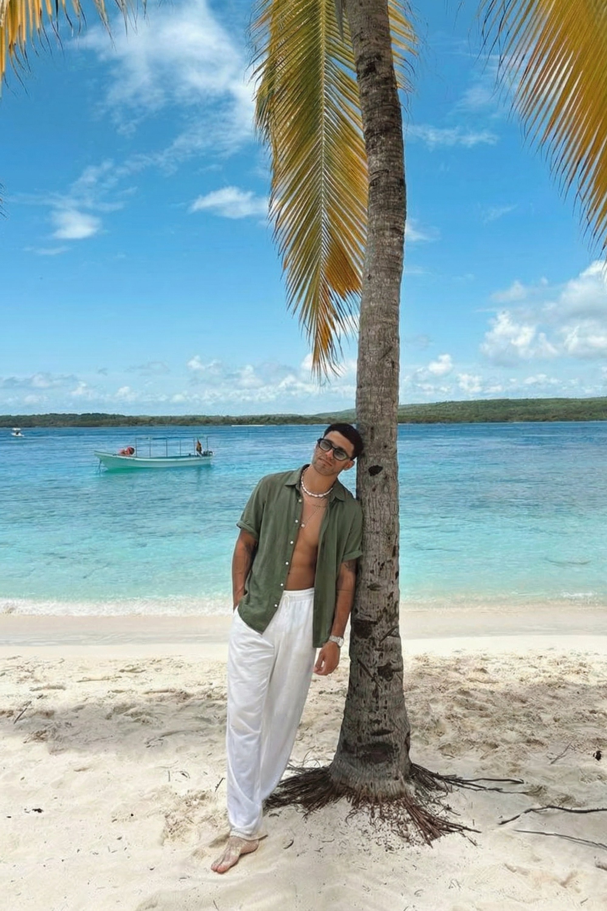 Coastal Linen Shirt Green