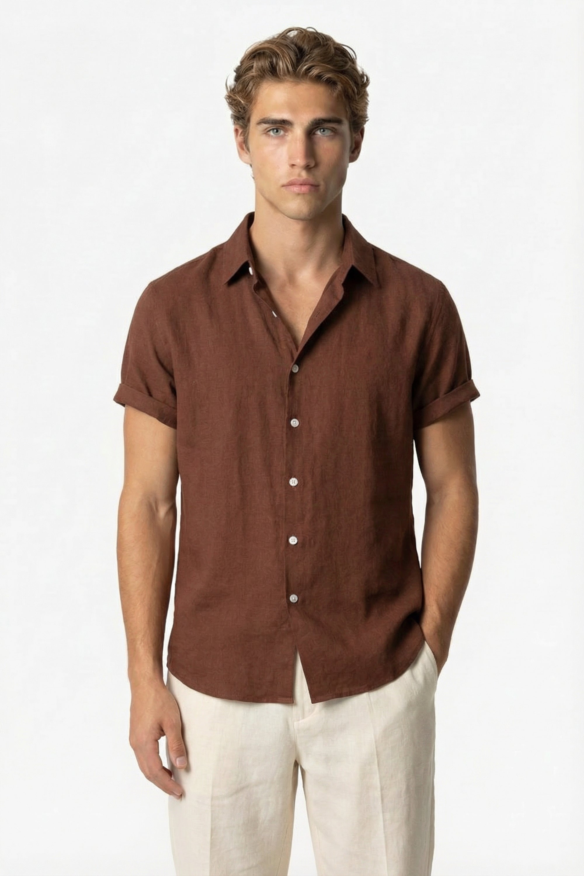 Coastal Linen Shirt Bronze