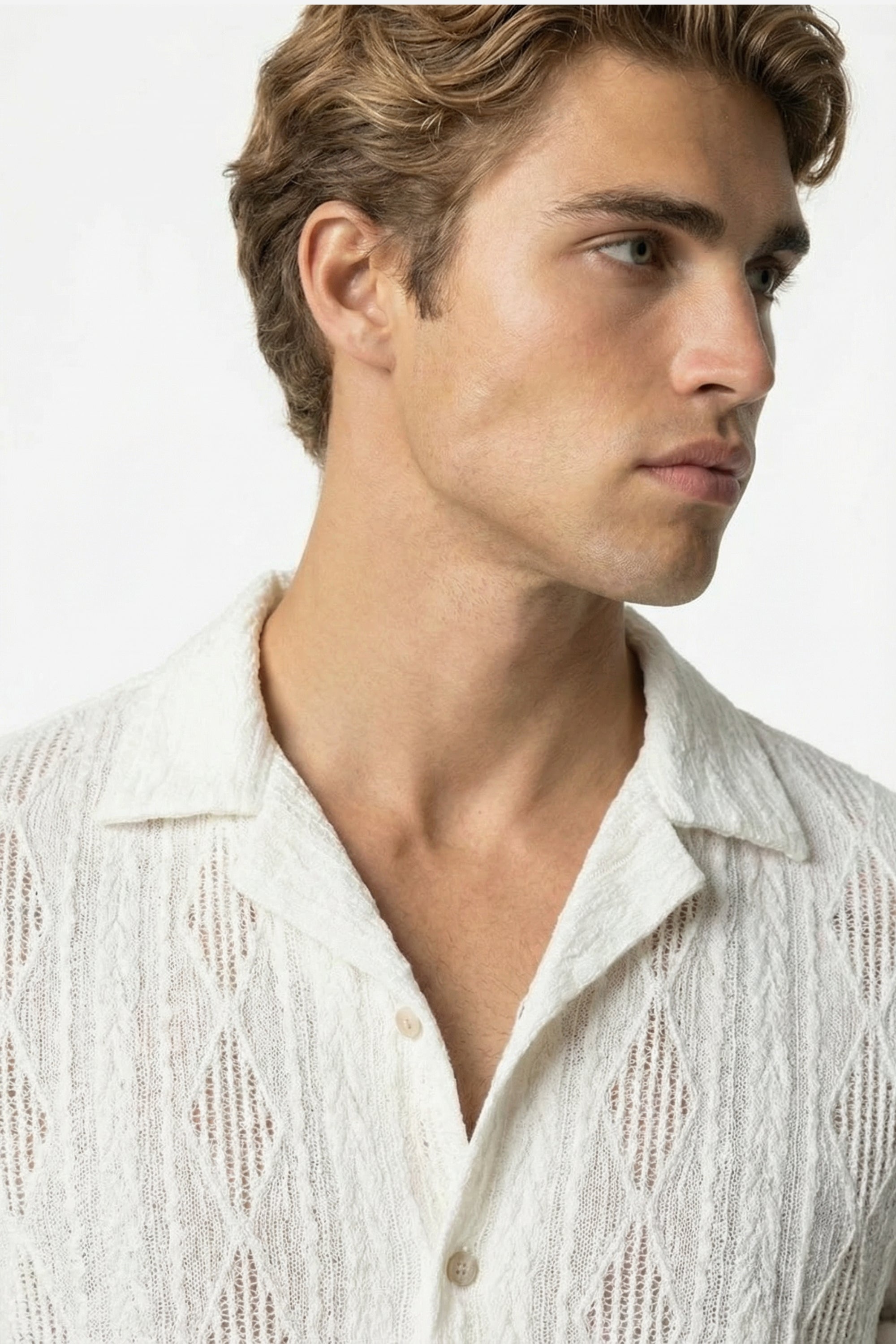 Mayfair Weave Shirt White