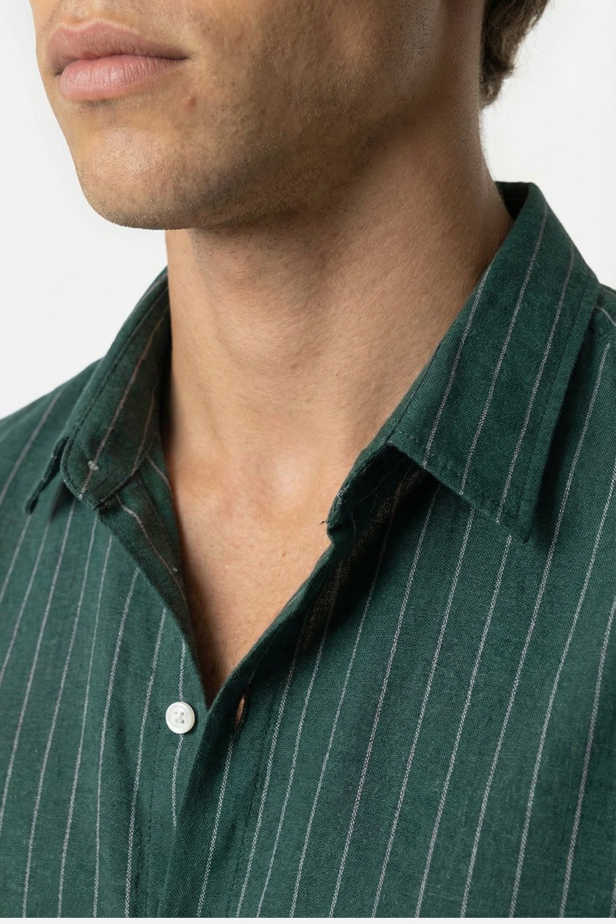 Mayfair striped button-up shirt Green