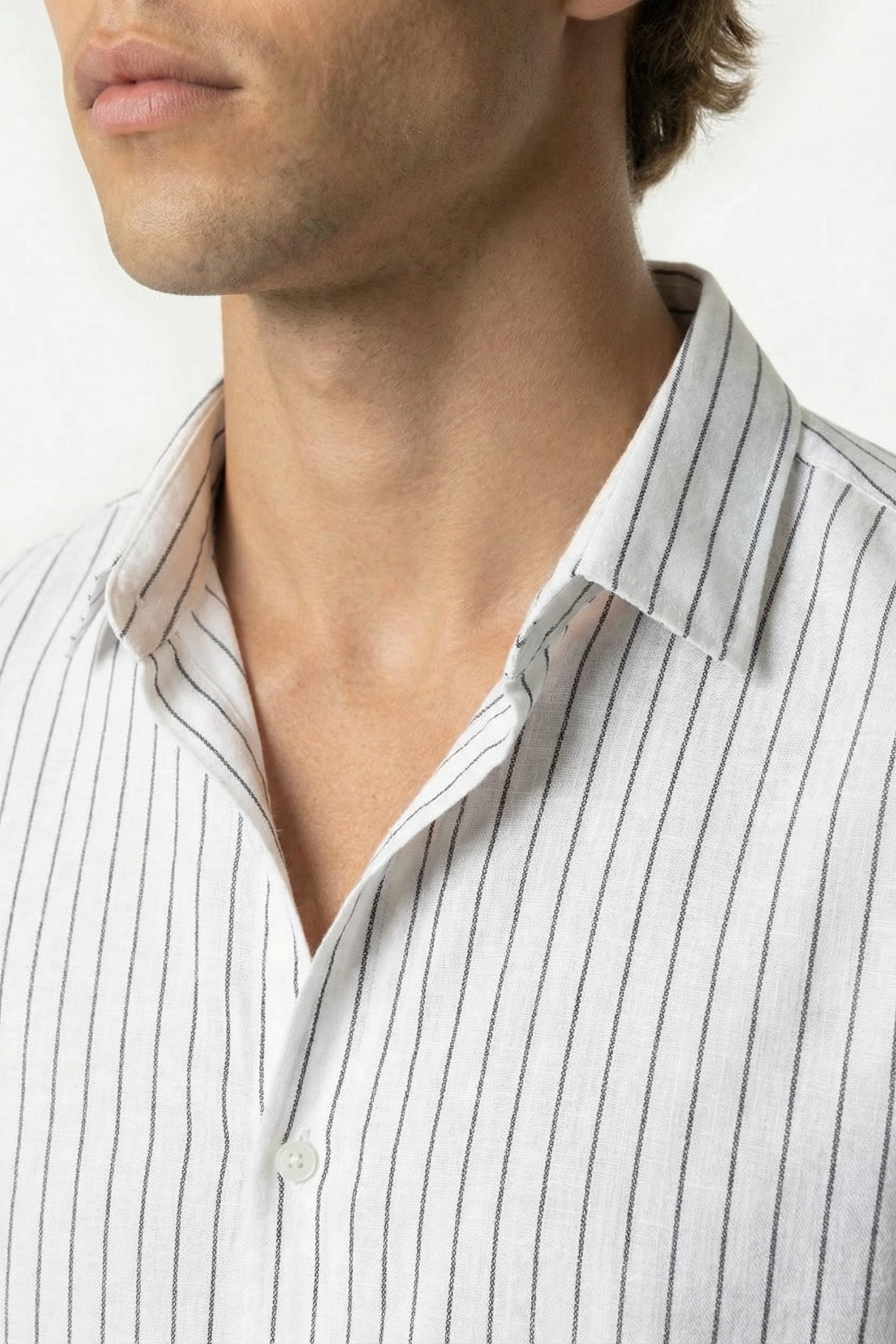 Mayfair striped button-up shirt White