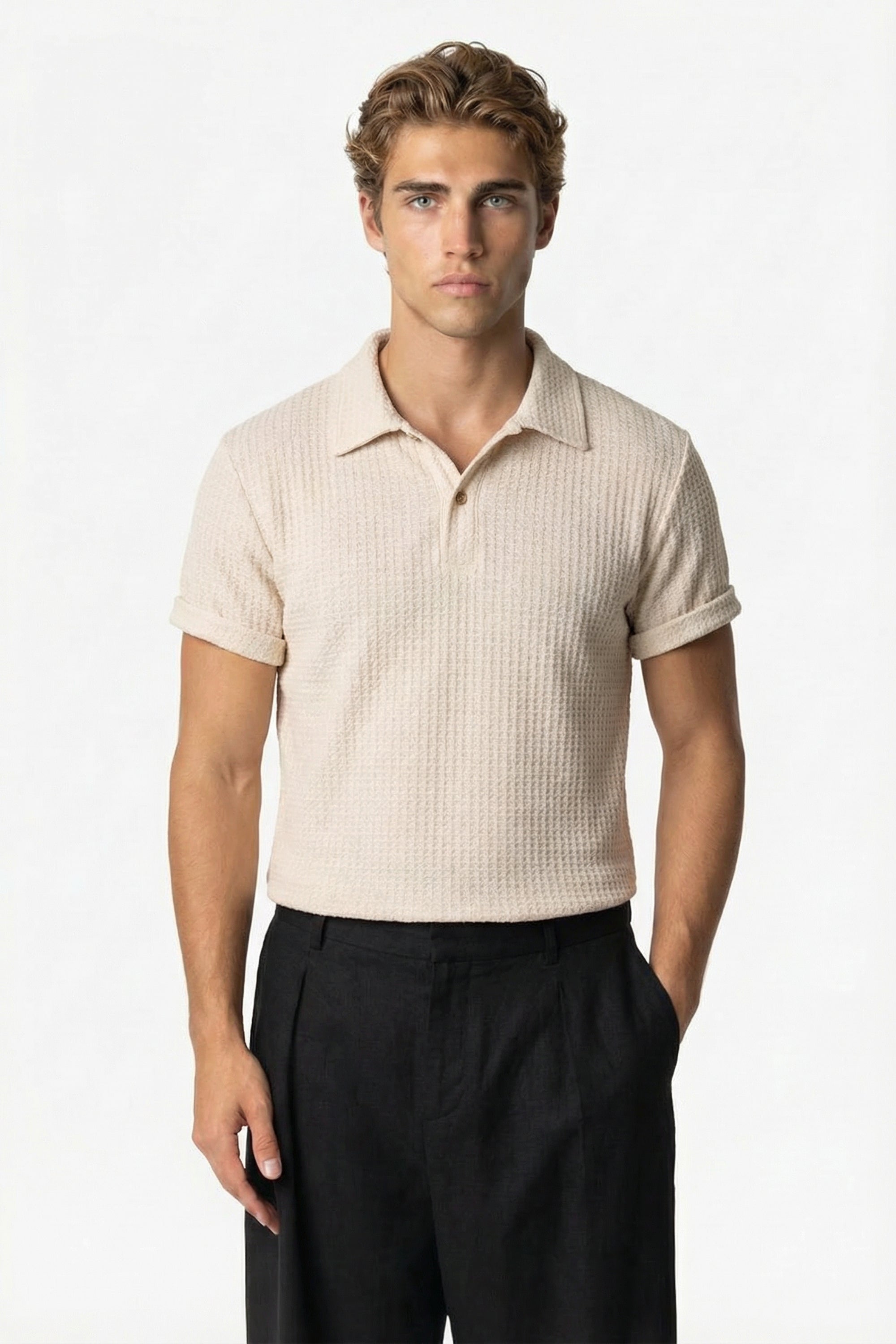 Riviera Knit Polo Ivory