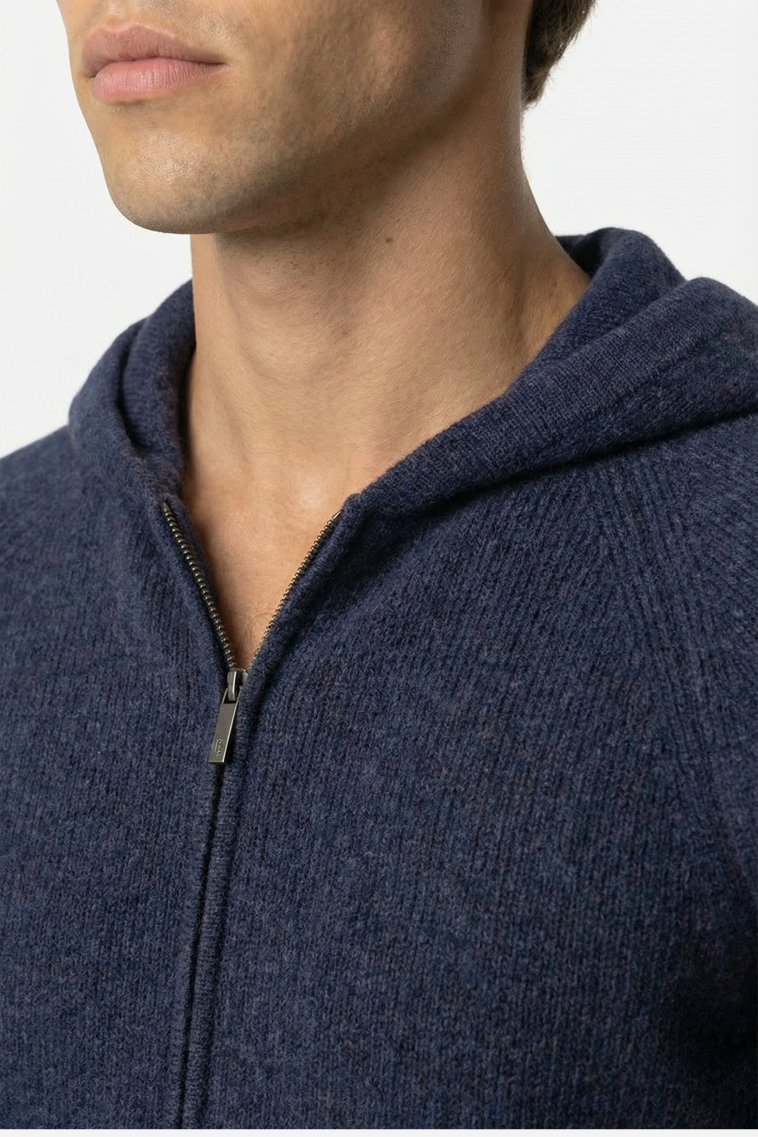 Ashford Cashmere Zip Cardigan Navy