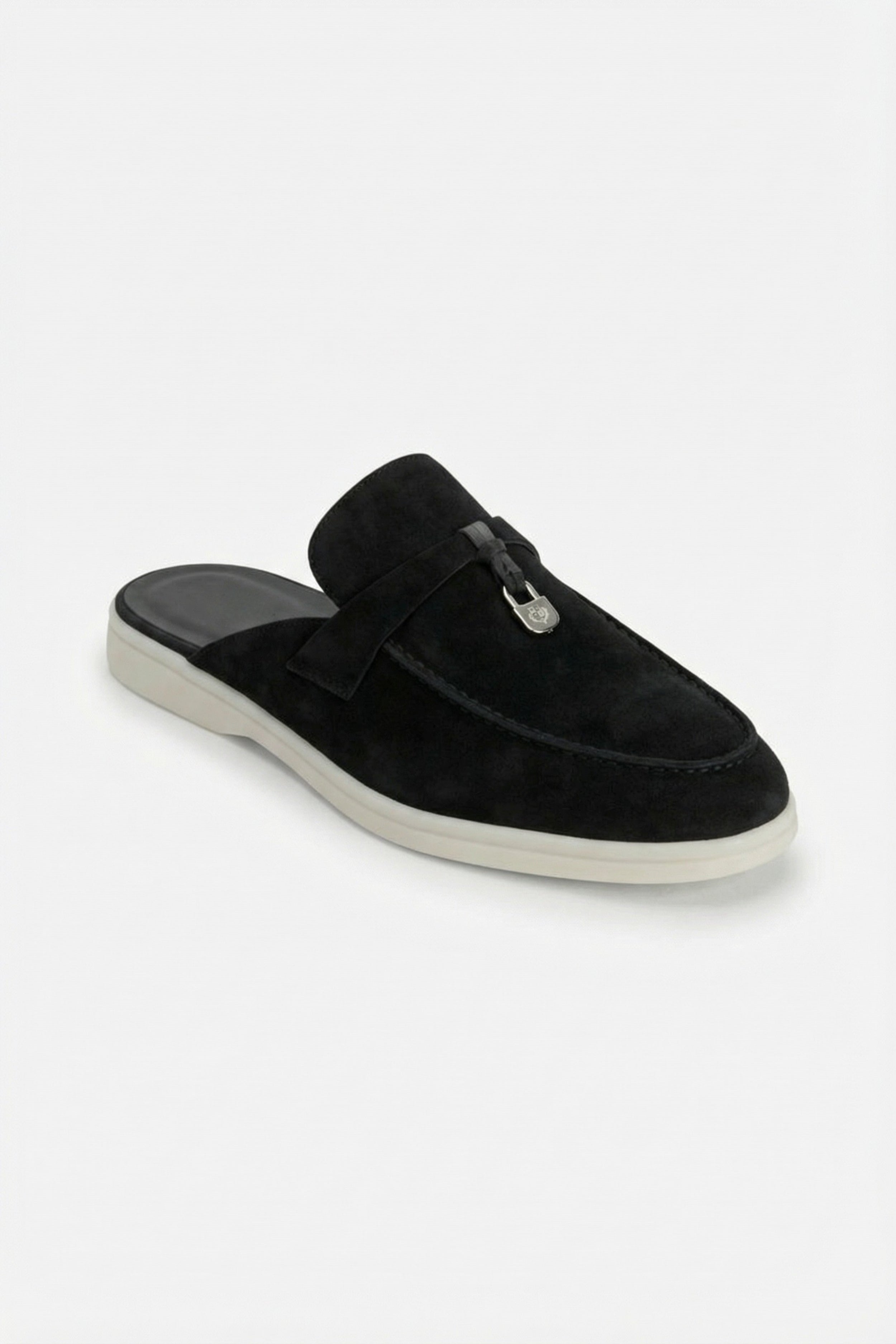 Portobello Suede Mule Black