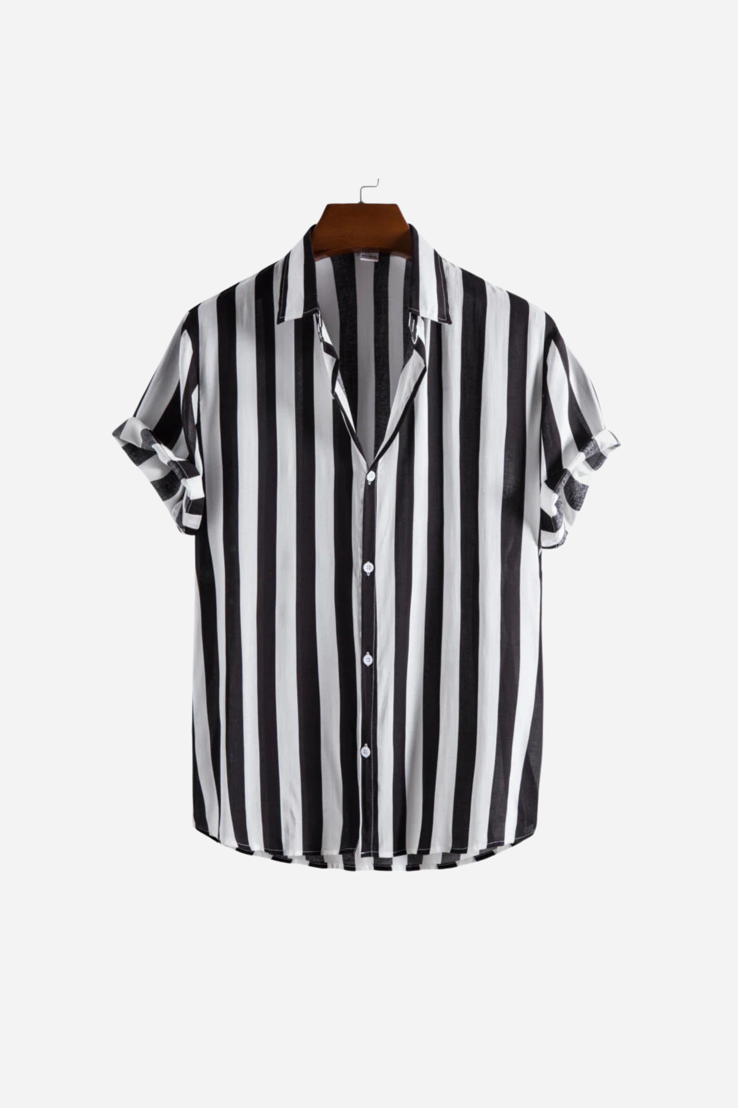 Huxley Striped Summer Shirt Black