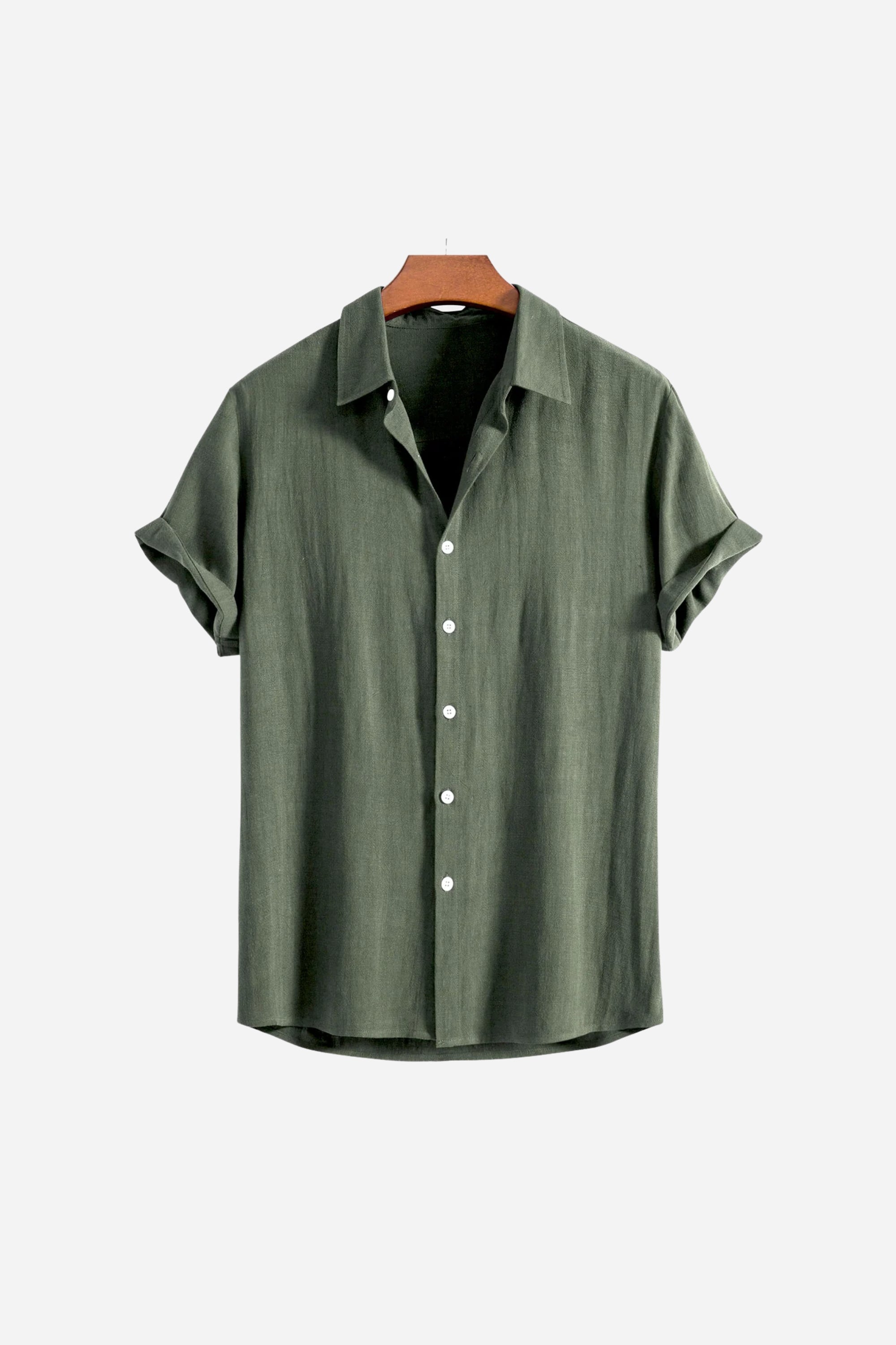 Coastal Linen Shirt Green