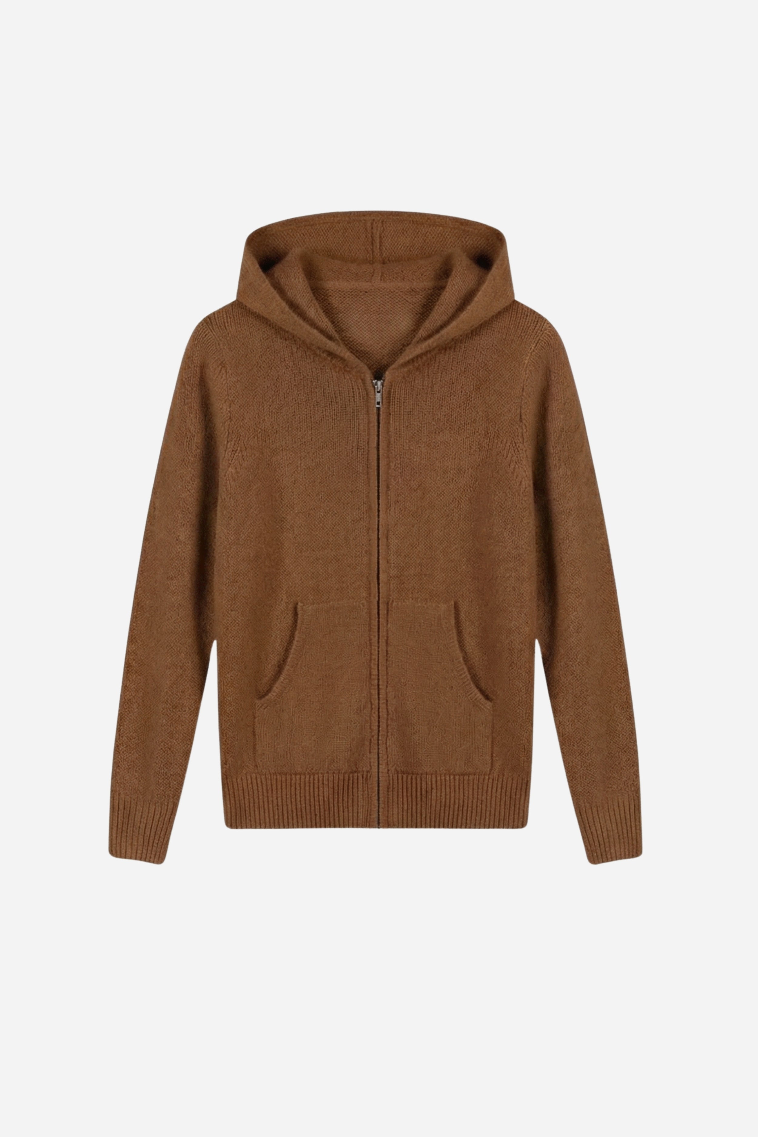 Mayfair Cashmere Zip Cardigan Brown