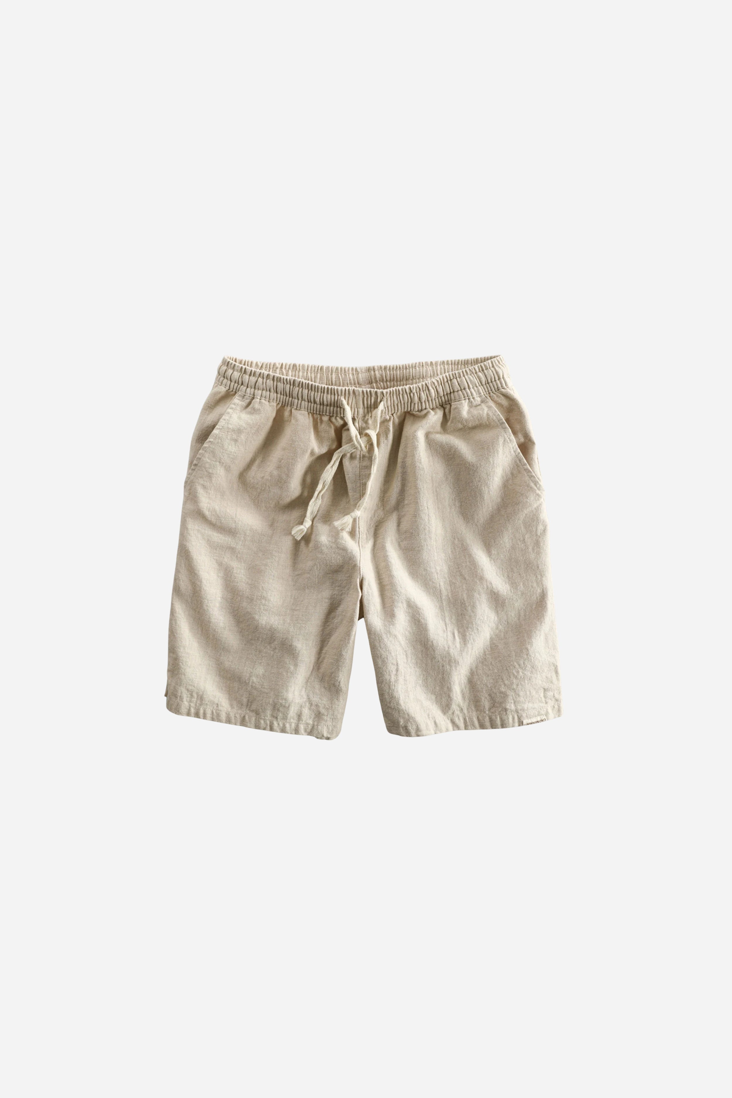 Mayfair Linen Drawstring Shorts Beige