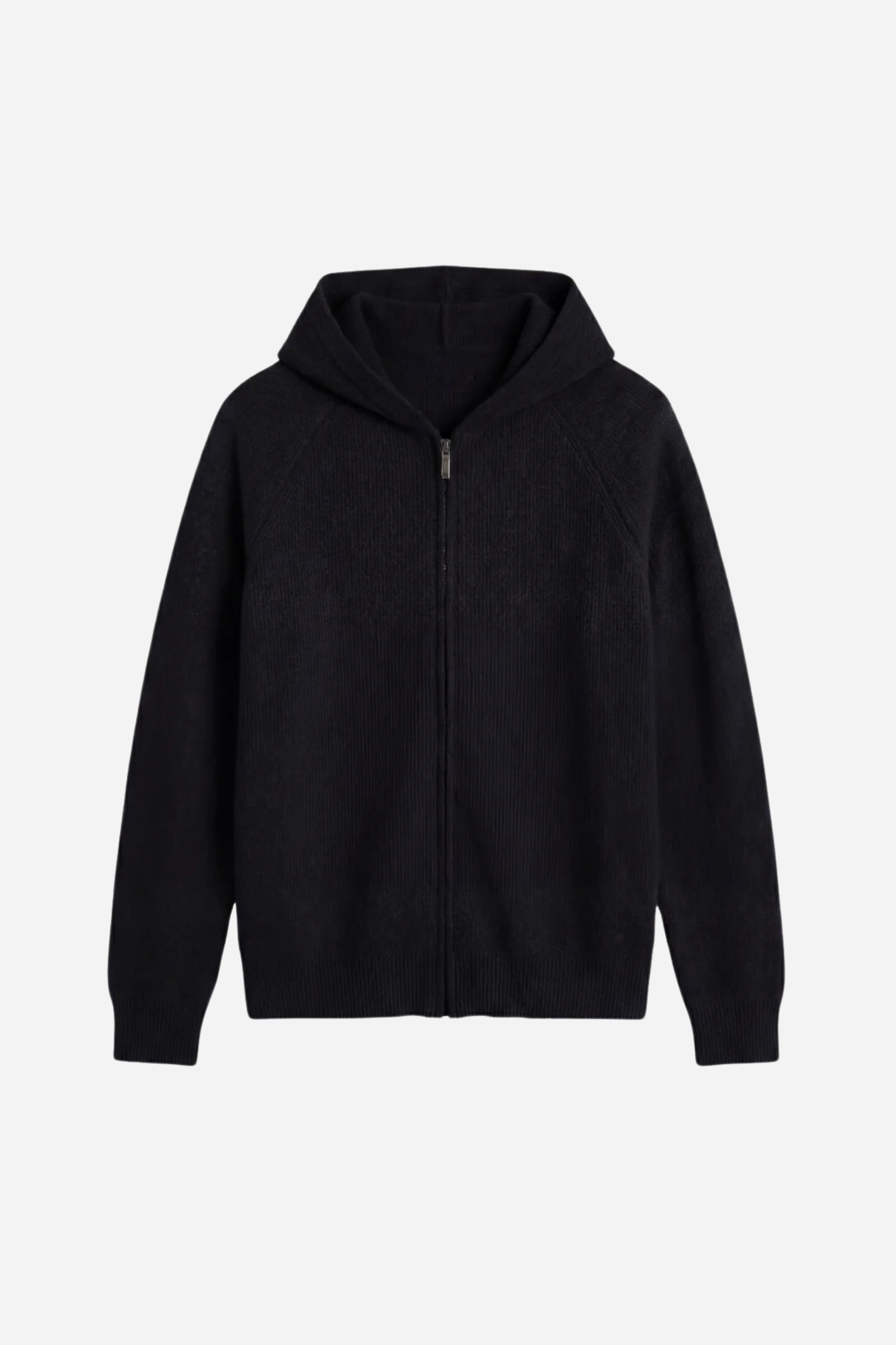 Ashford Cashmere Zip Cardigan Black