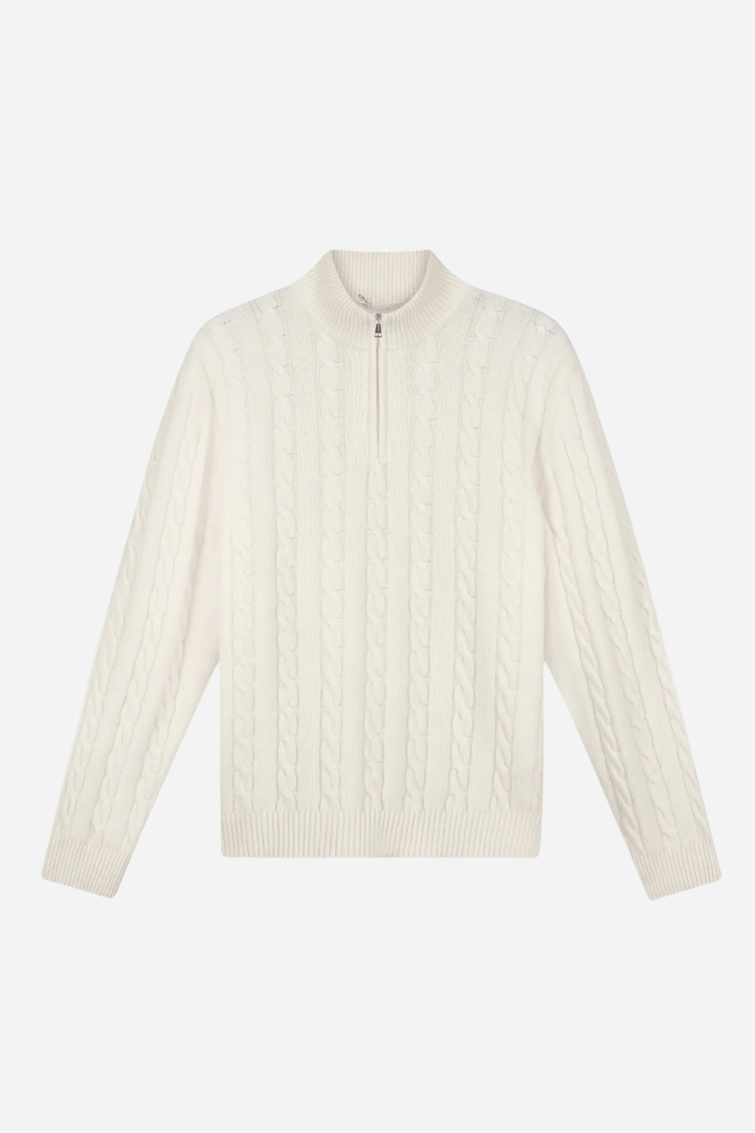 Kensington Cashmere Quarter Zip Beige