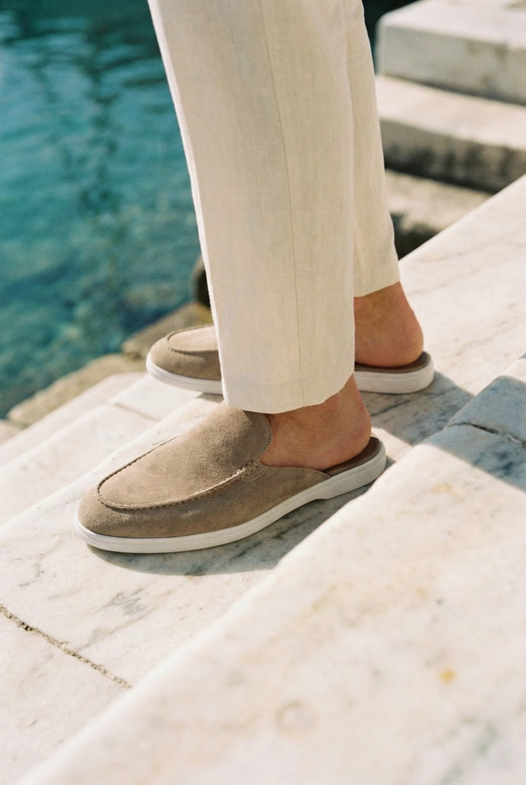 Mayfair Mule Light Grey