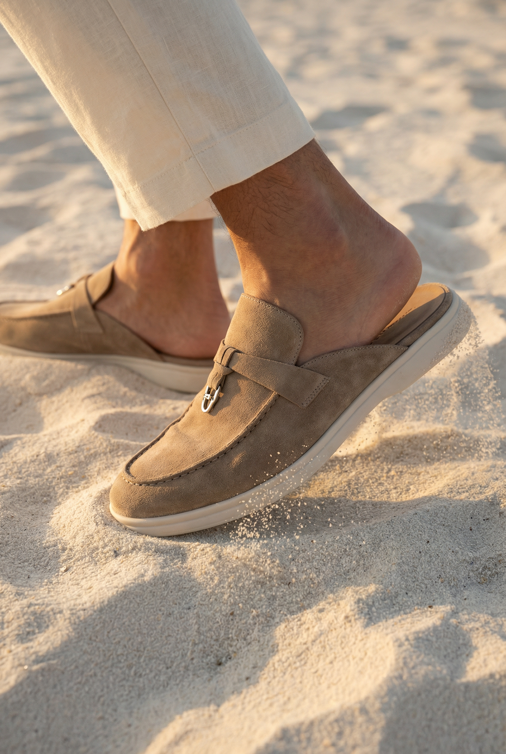 Portobello Suede Mule Beige