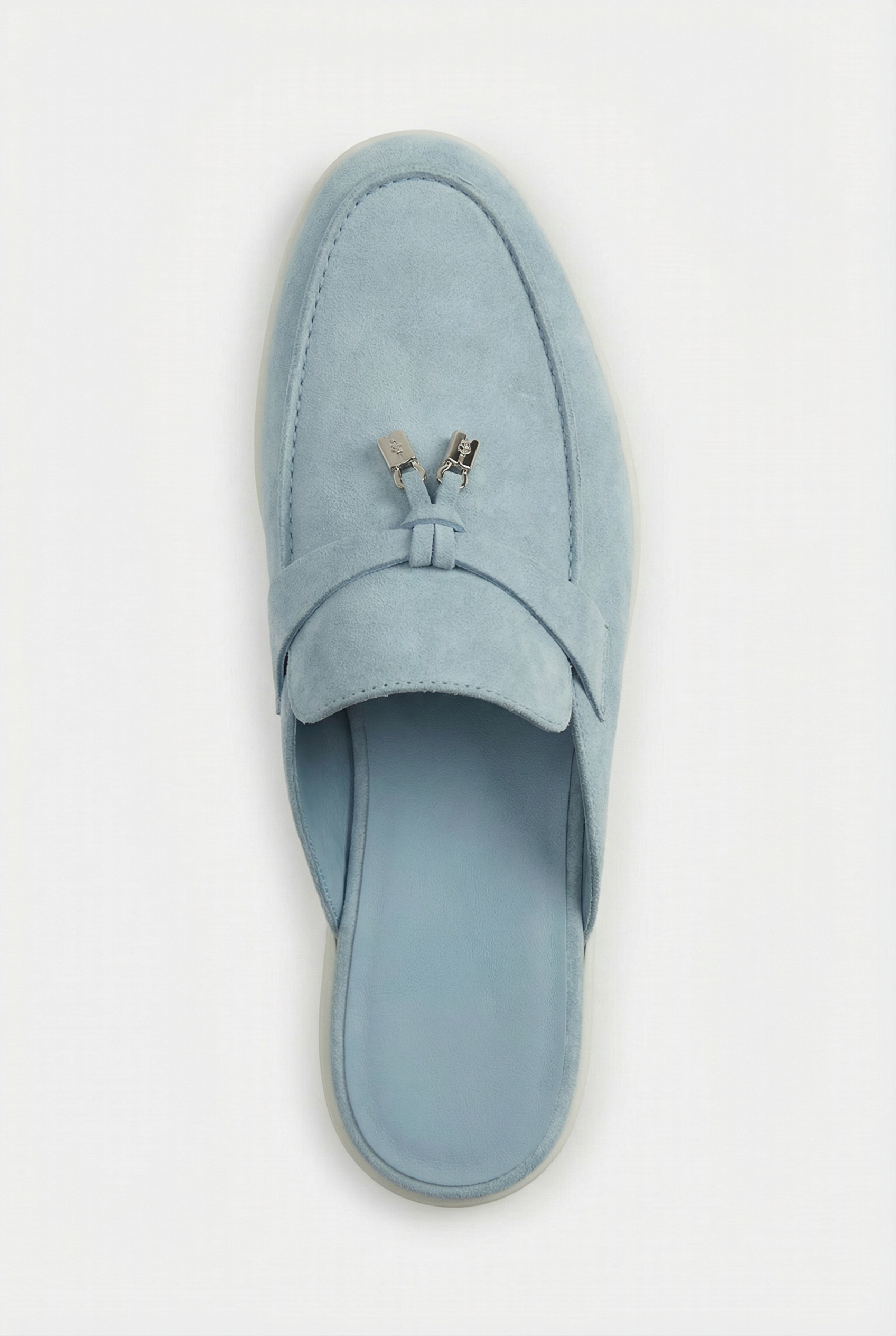 Portobello Suede Mule Baby Blue