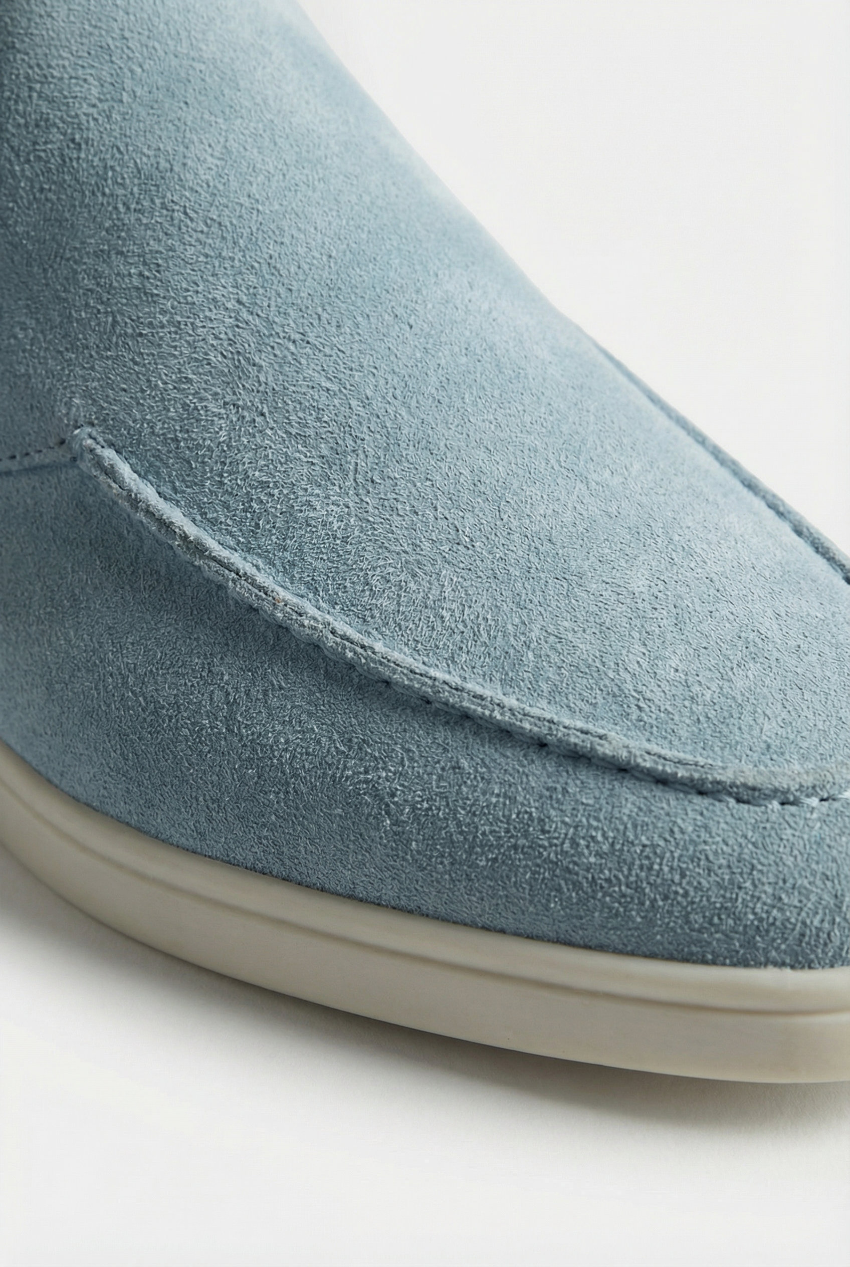 Positano Suede Mule Baby Blue
