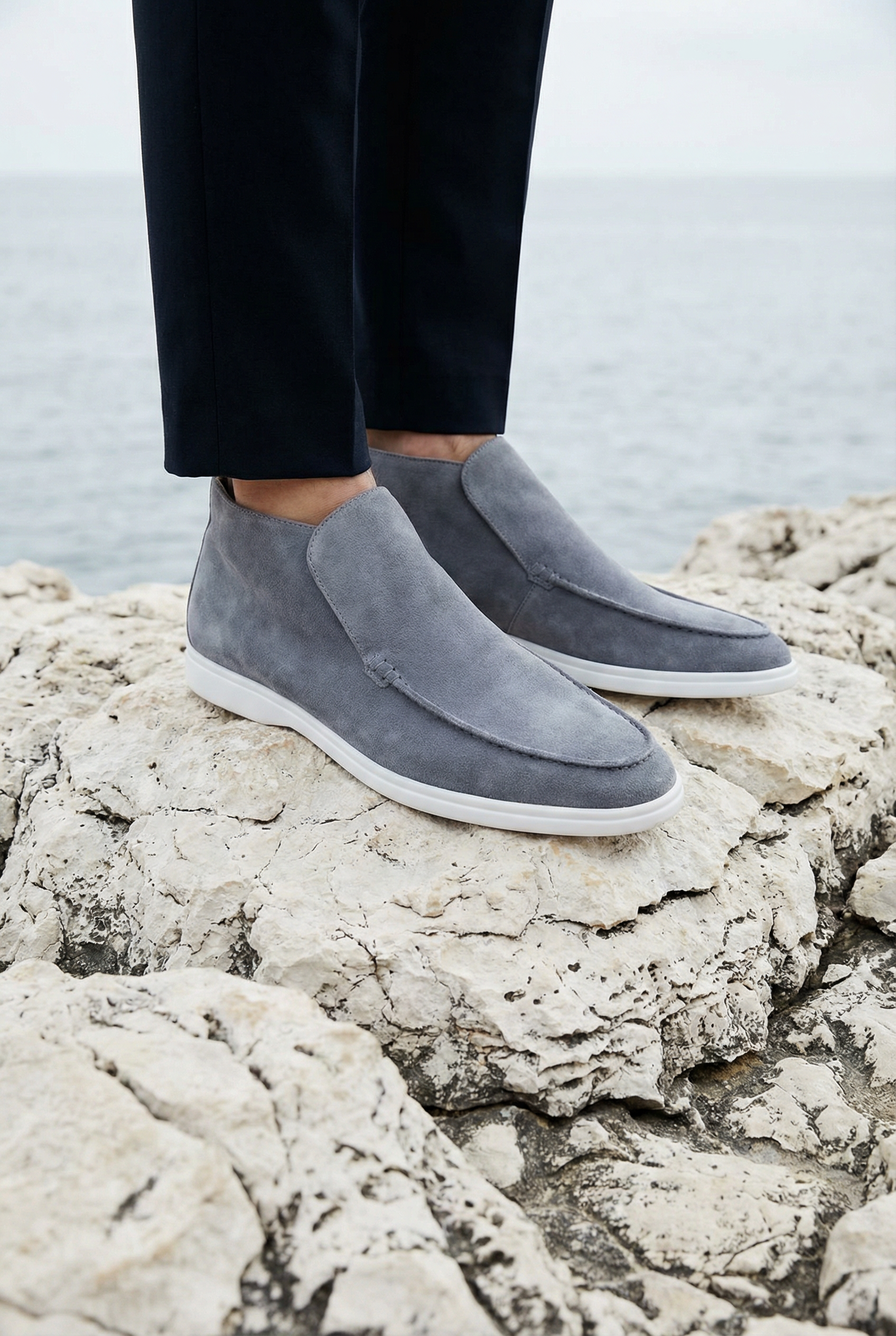 Captial Suede Loafer Baby Blue