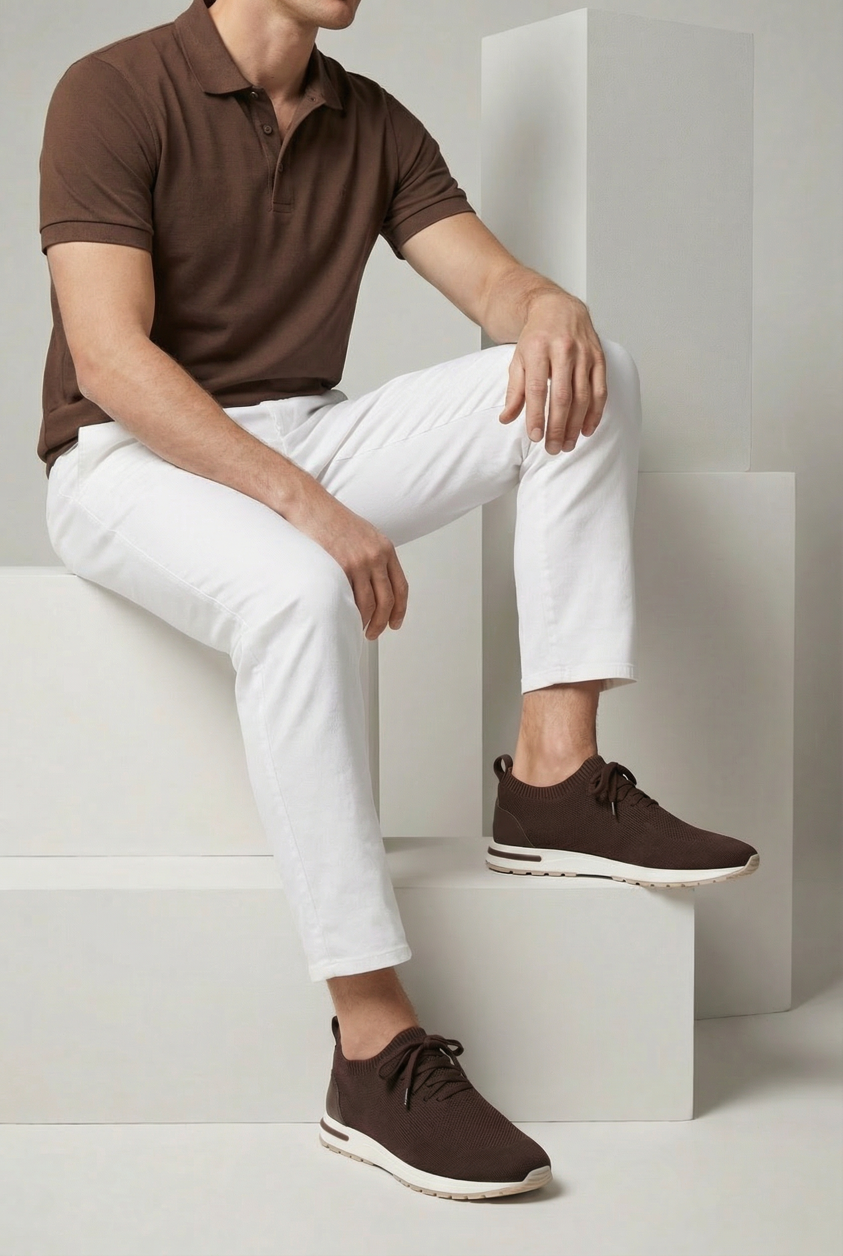 Mayfair Knit Sneaker Brown