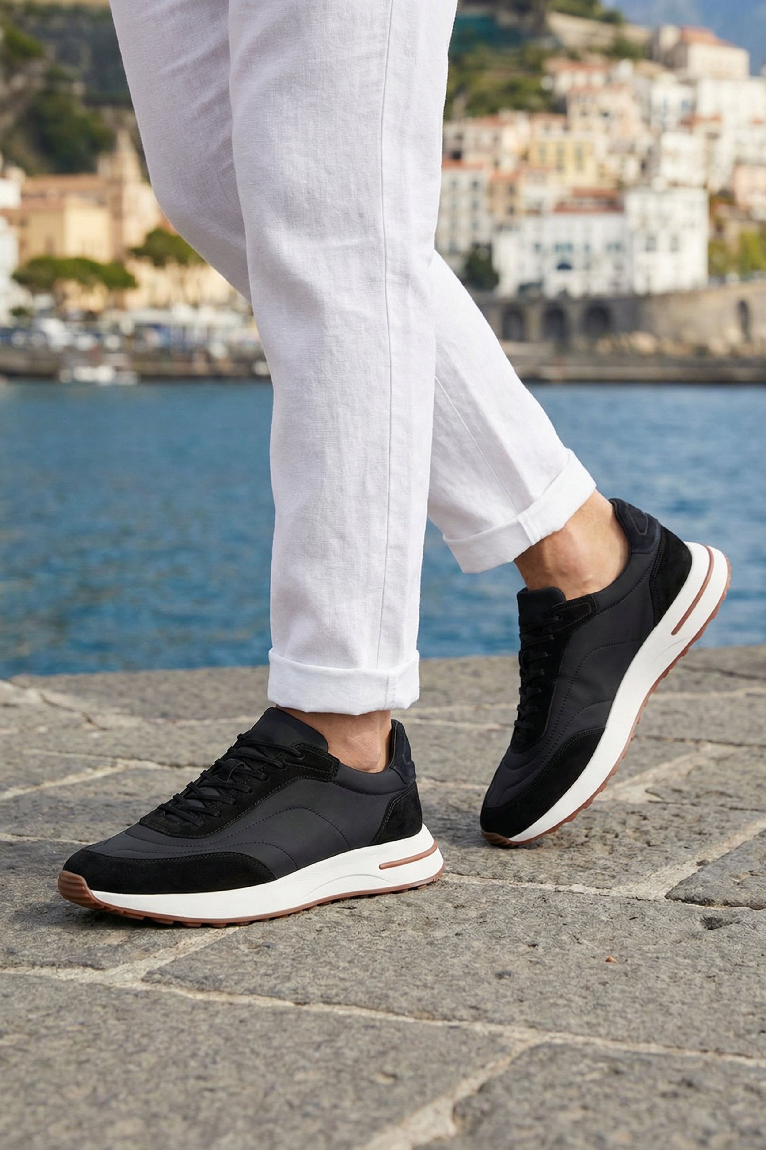 Bergamo Suede Sneaker Obsidian
