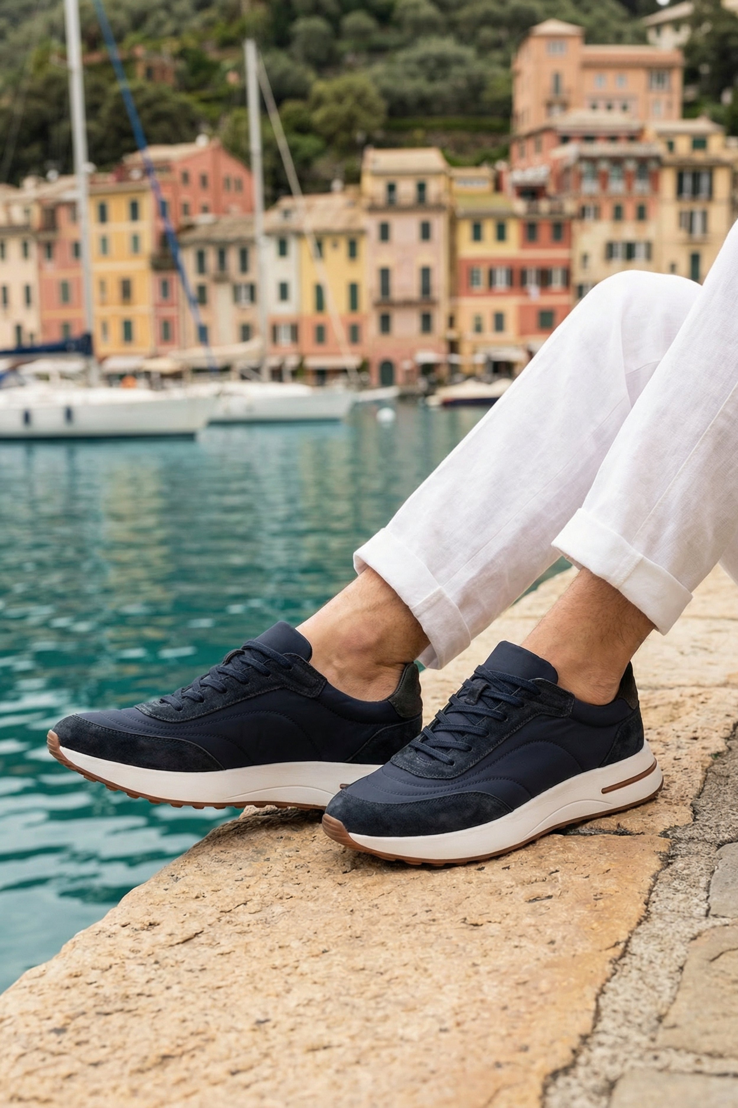 Bergamo Suede Sneaker Navy