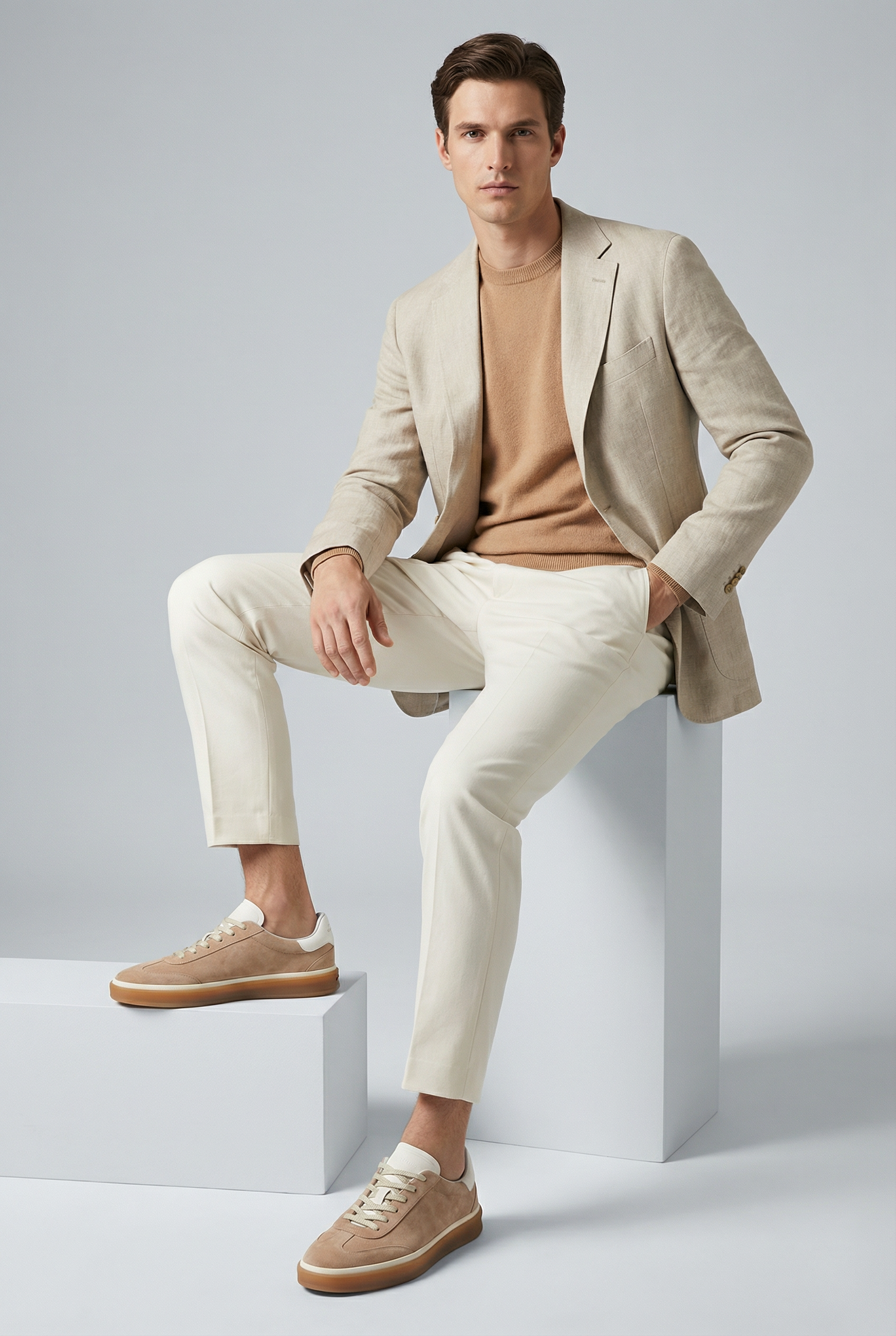 Mayfair Suede Sneaker Beige