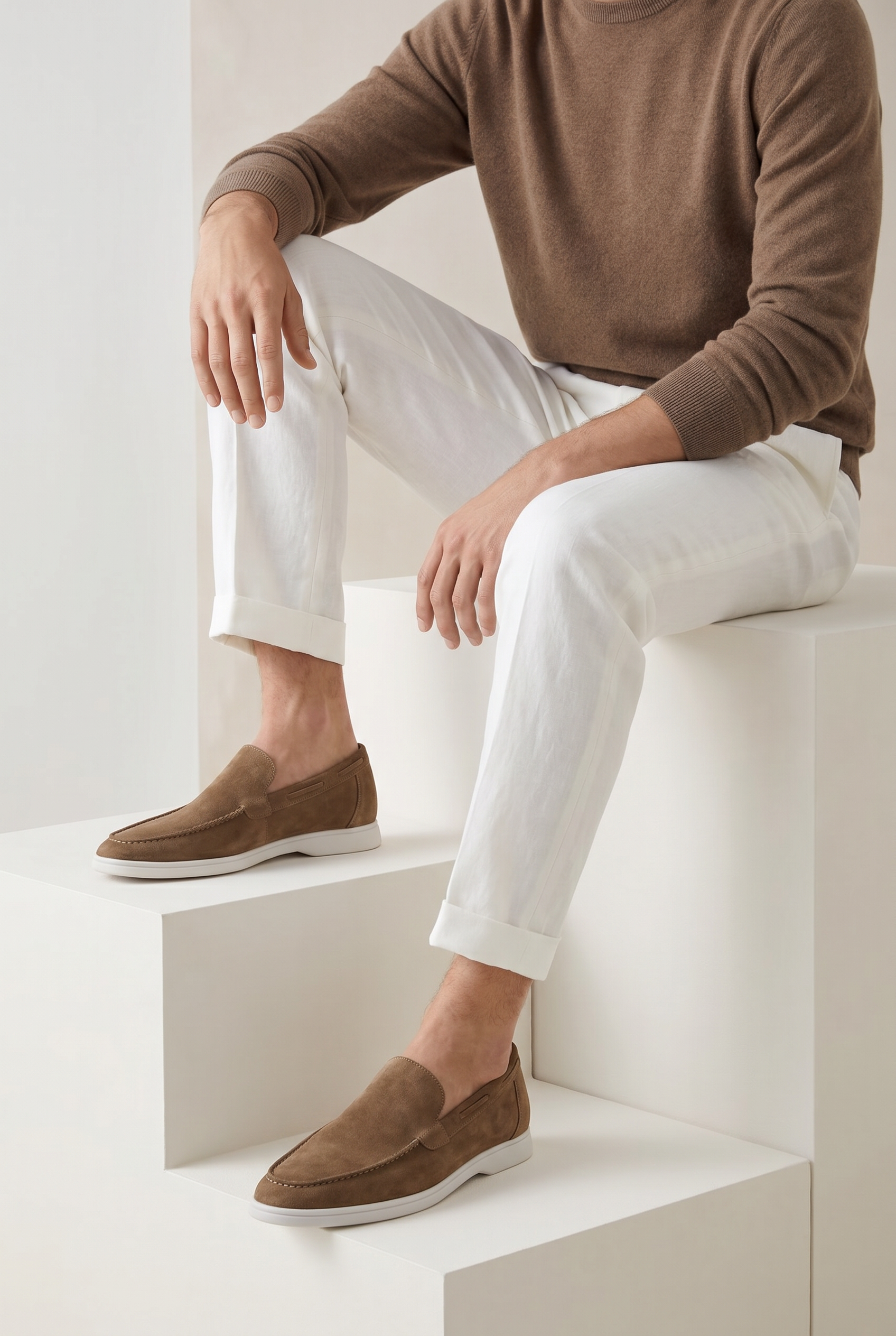 Classic Suede Loafer Camel