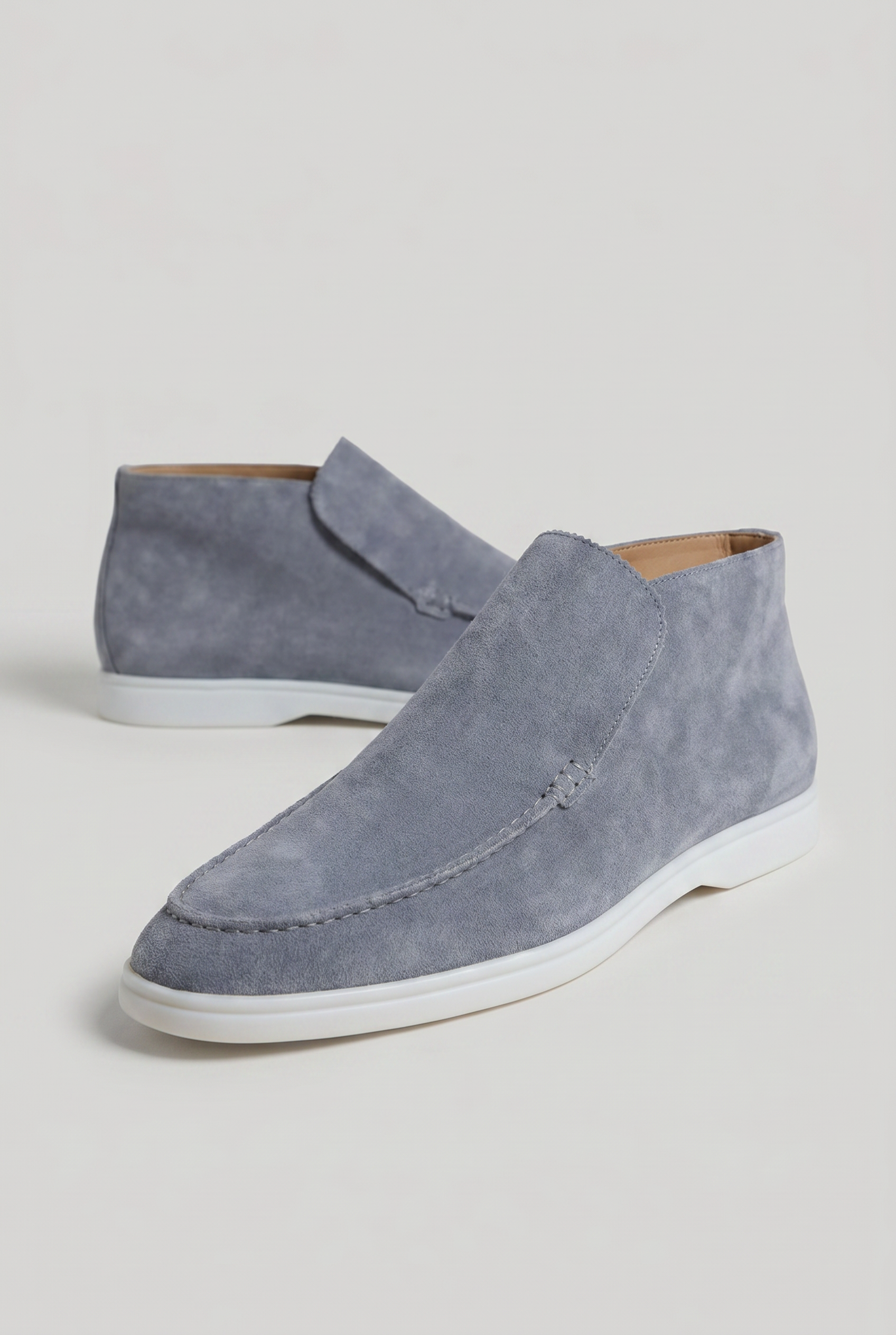 Captial Suede Loafer Baby Blue