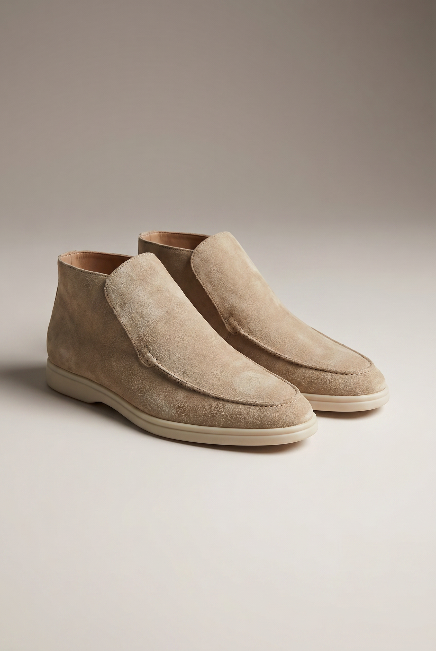 Captial Suede Loafer Beige