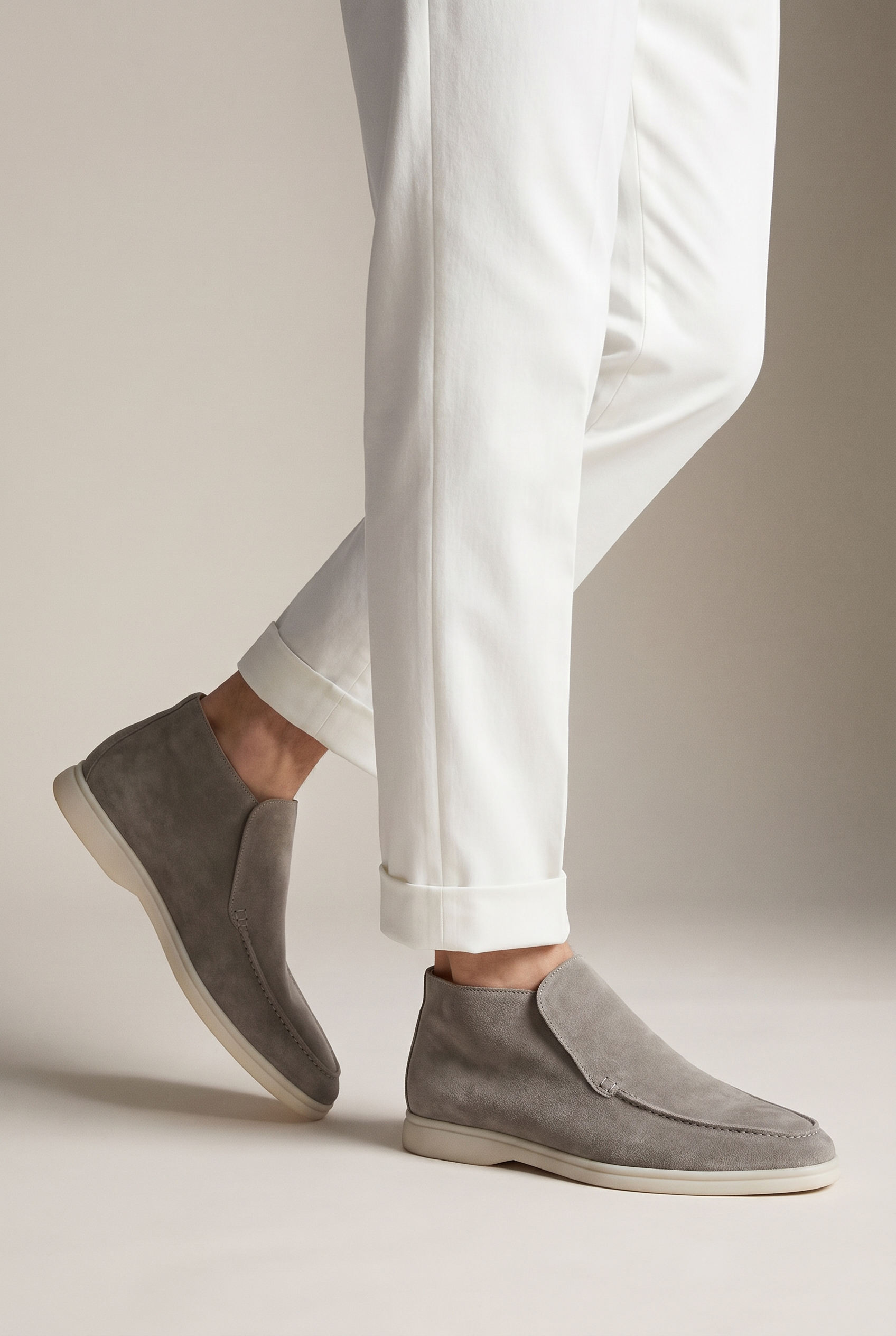 Captial Suede Loafer Grey