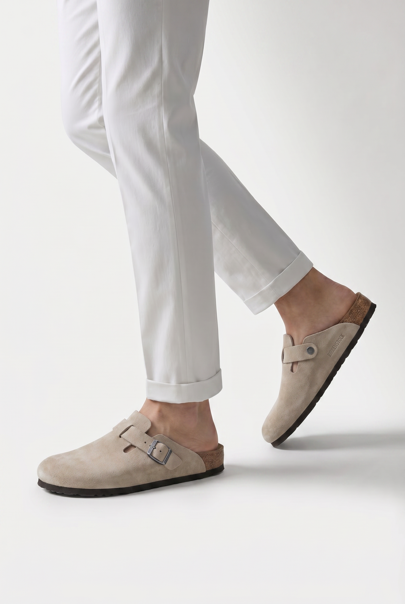 Mayfair Calfsuede Clog Beige