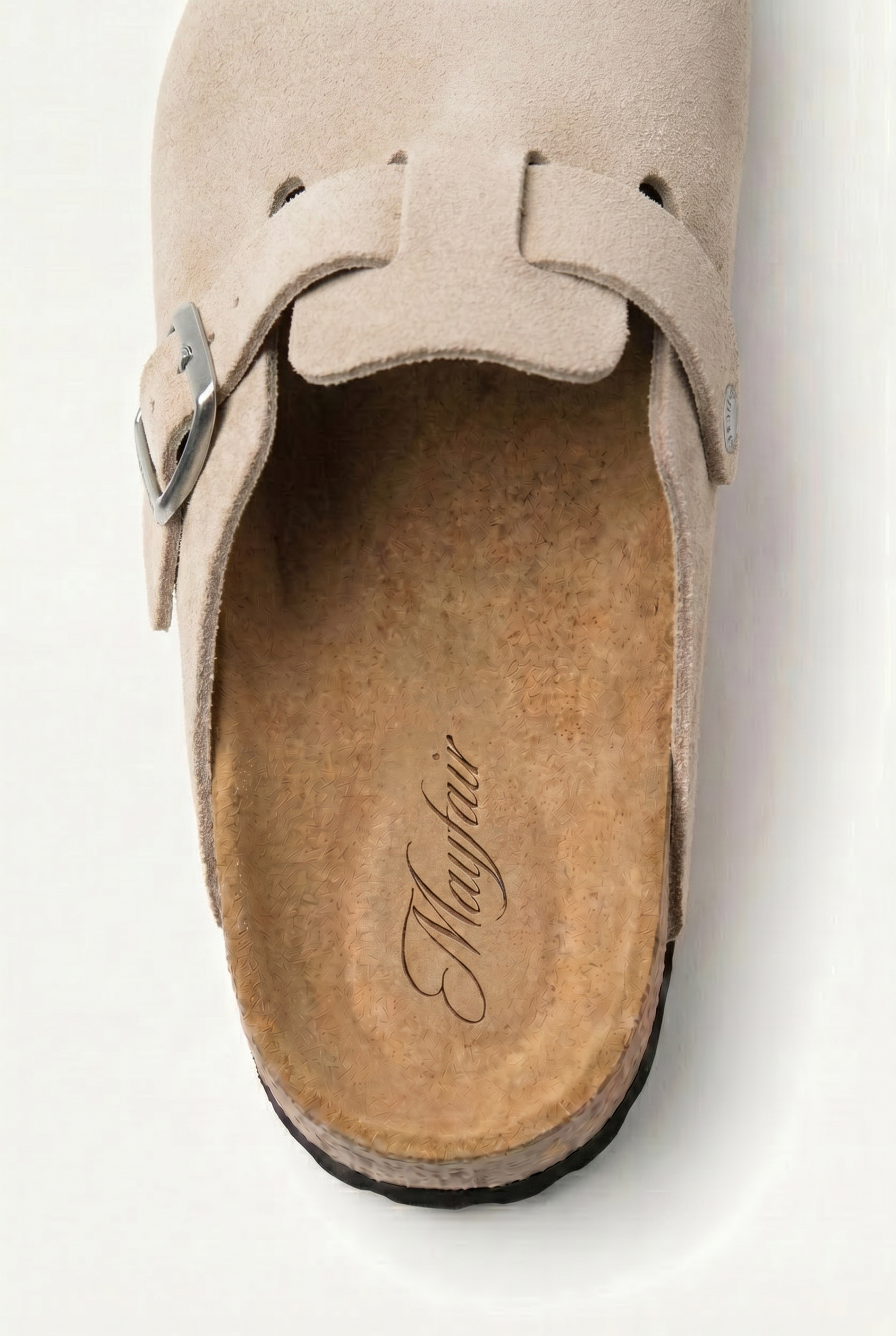 Mayfair Calfsuede Clog Beige