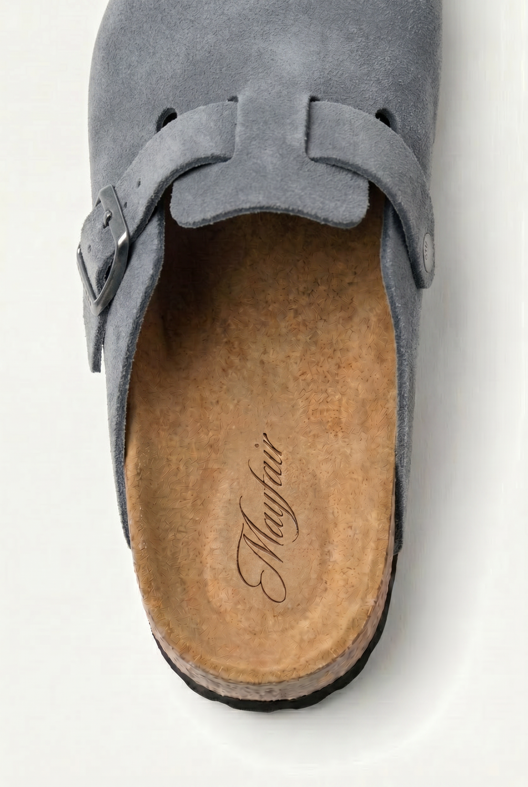 Mayfair Calfsuede Clog Stone Gray