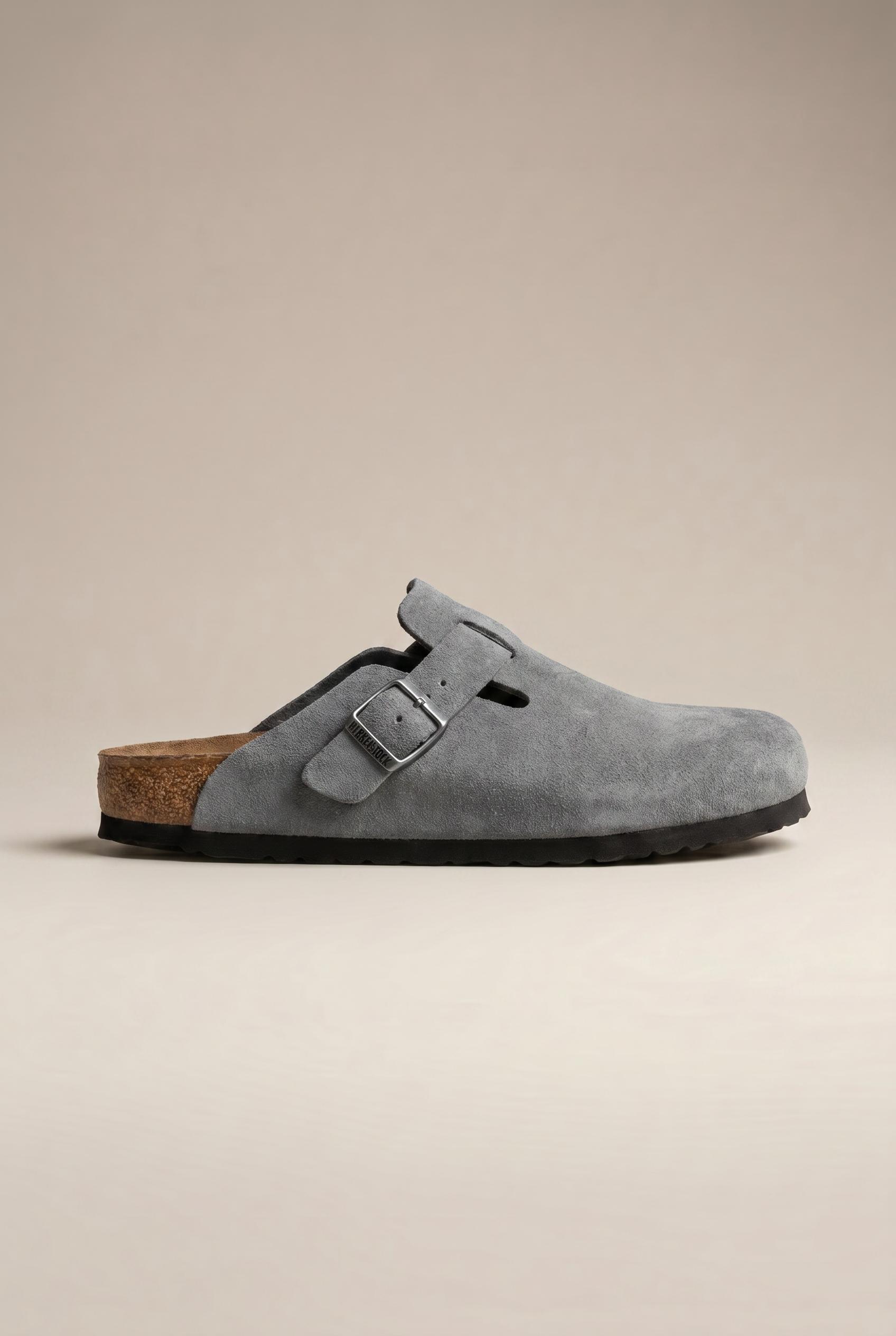 Mayfair Calfsuede Clog Stone Gray