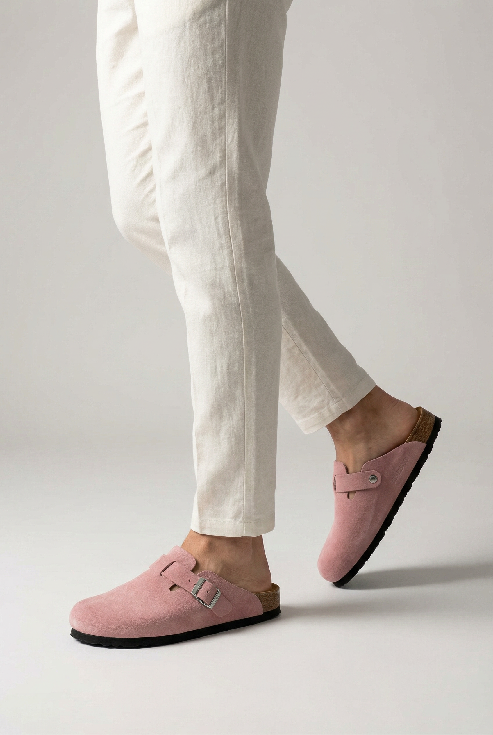 Mayfair Calfsuede Clog Pink