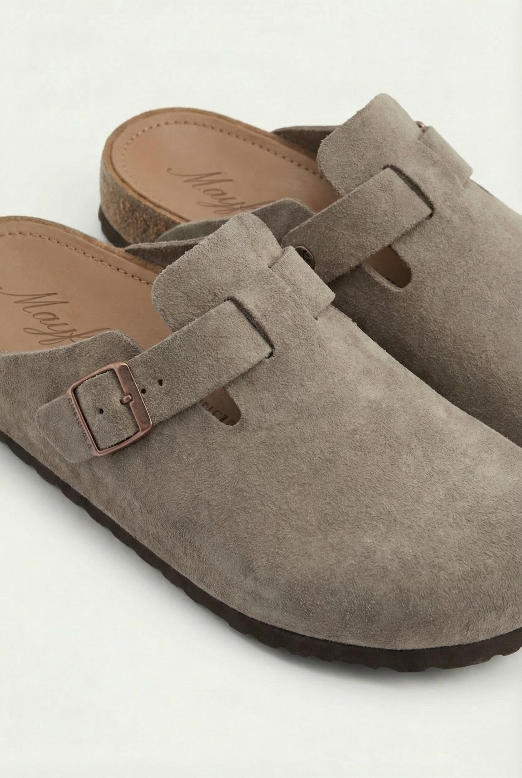Mayfair Calfsuede Clog taupe