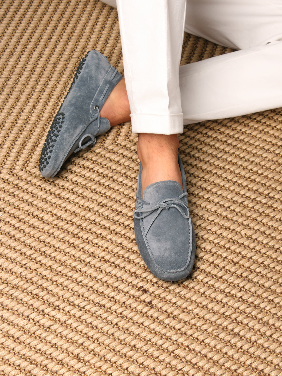 Mayfair Suede Roadster Shoes Light Blue