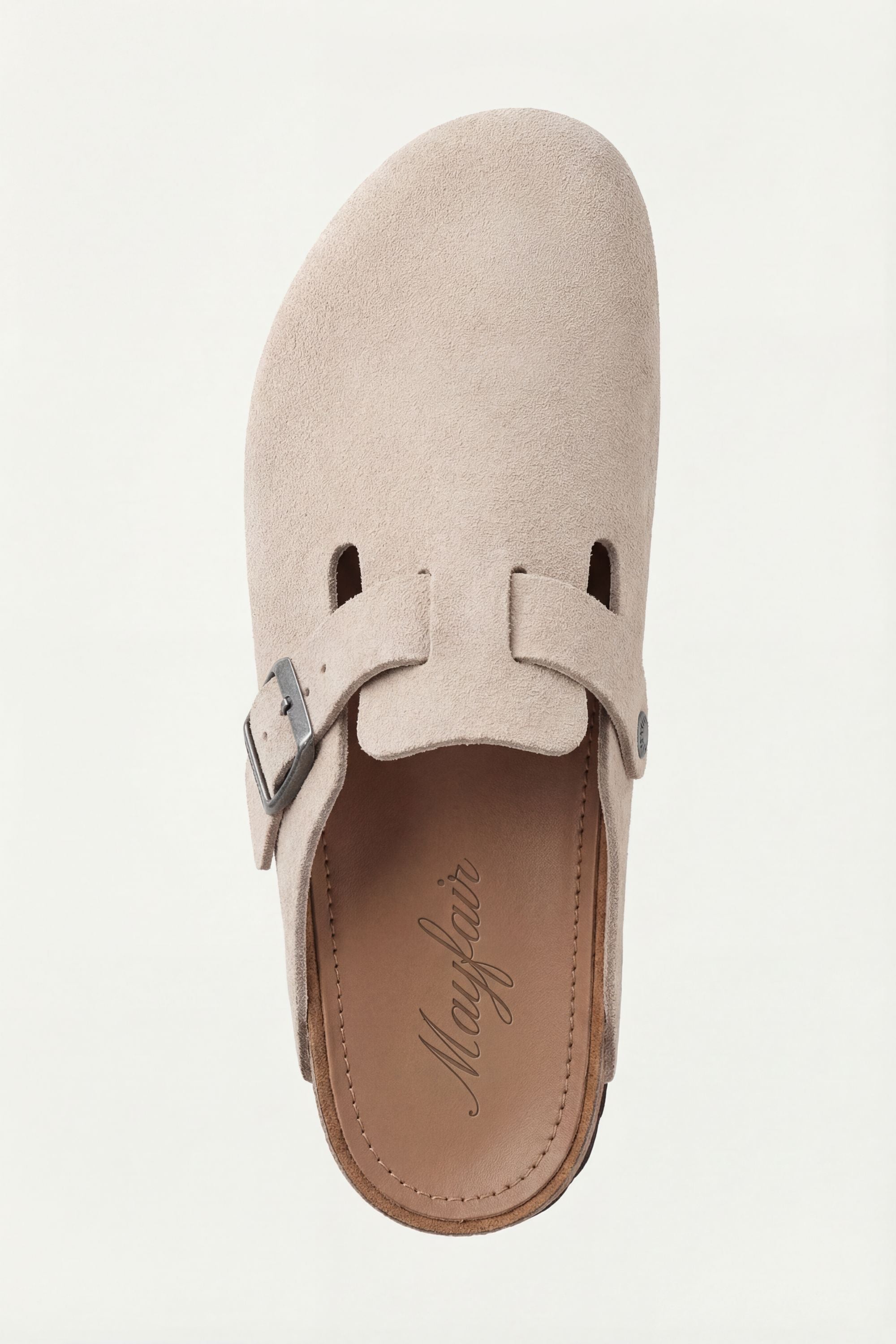 Mayfair Calfsuede Clog Beige