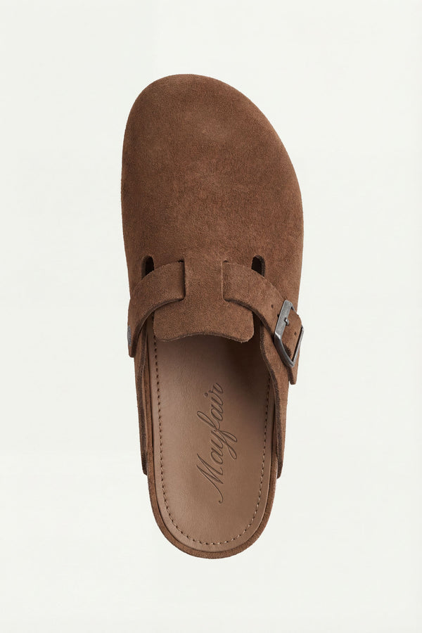 Mayfair Calfsuede Clog Brown