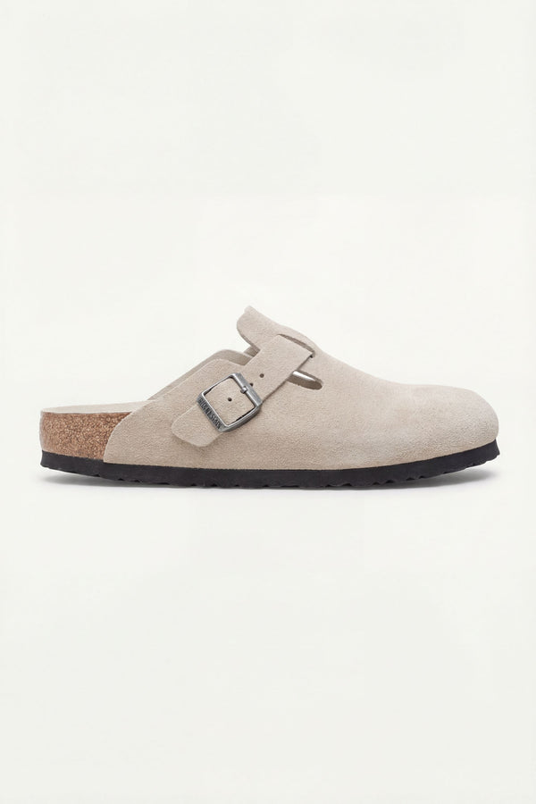 Mayfair Calfsuede Clog Beige