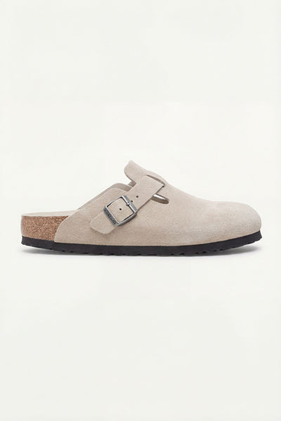 Mayfair Calfsuede Clog Beige