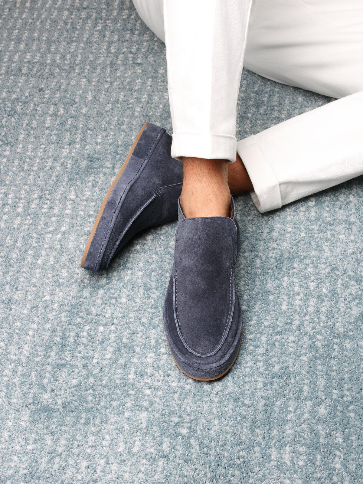 Mayfair Capitale City Suede Loafer Steel Blue
