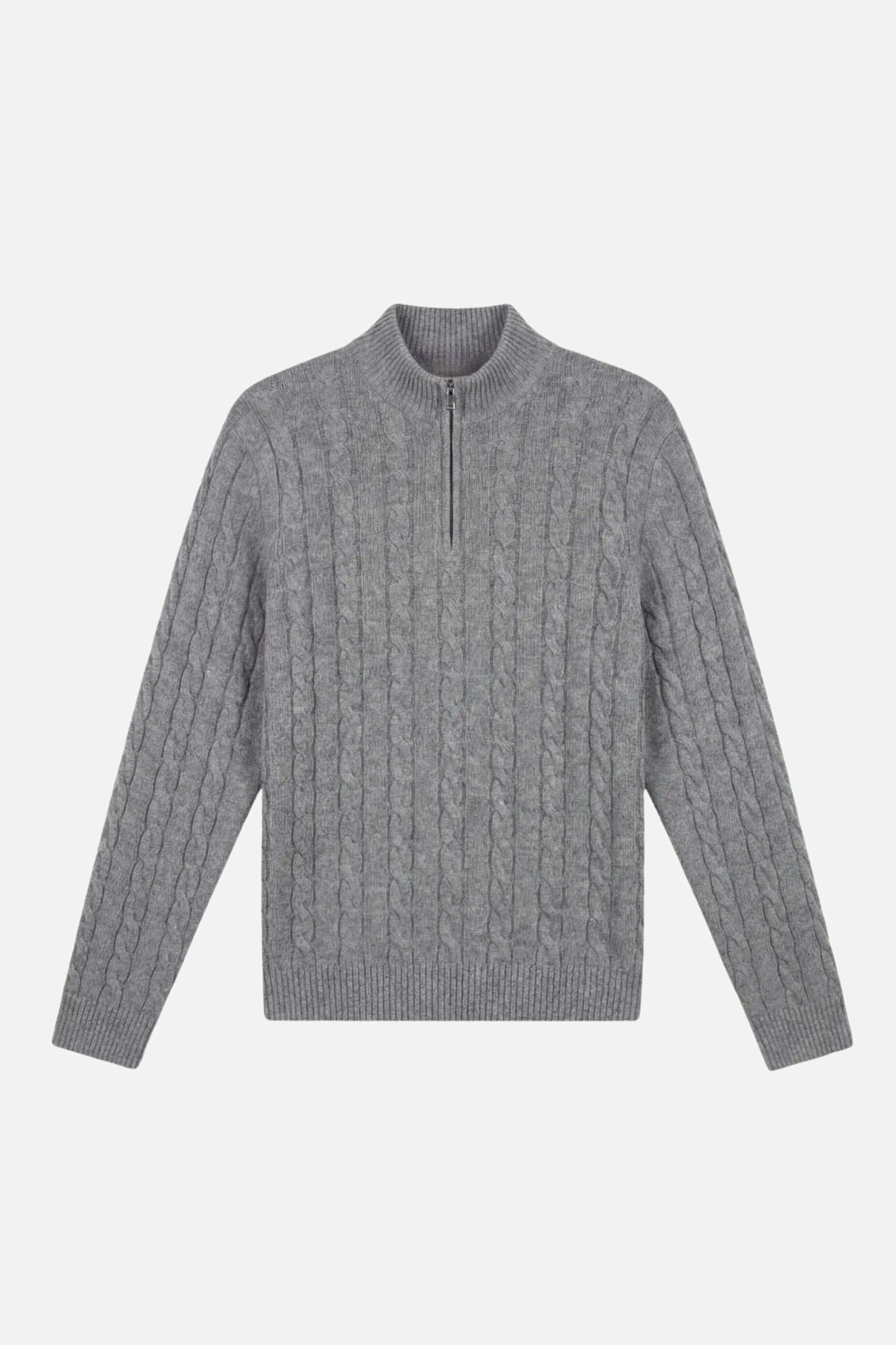 Kensington Cashmere Quarter Zip Grey