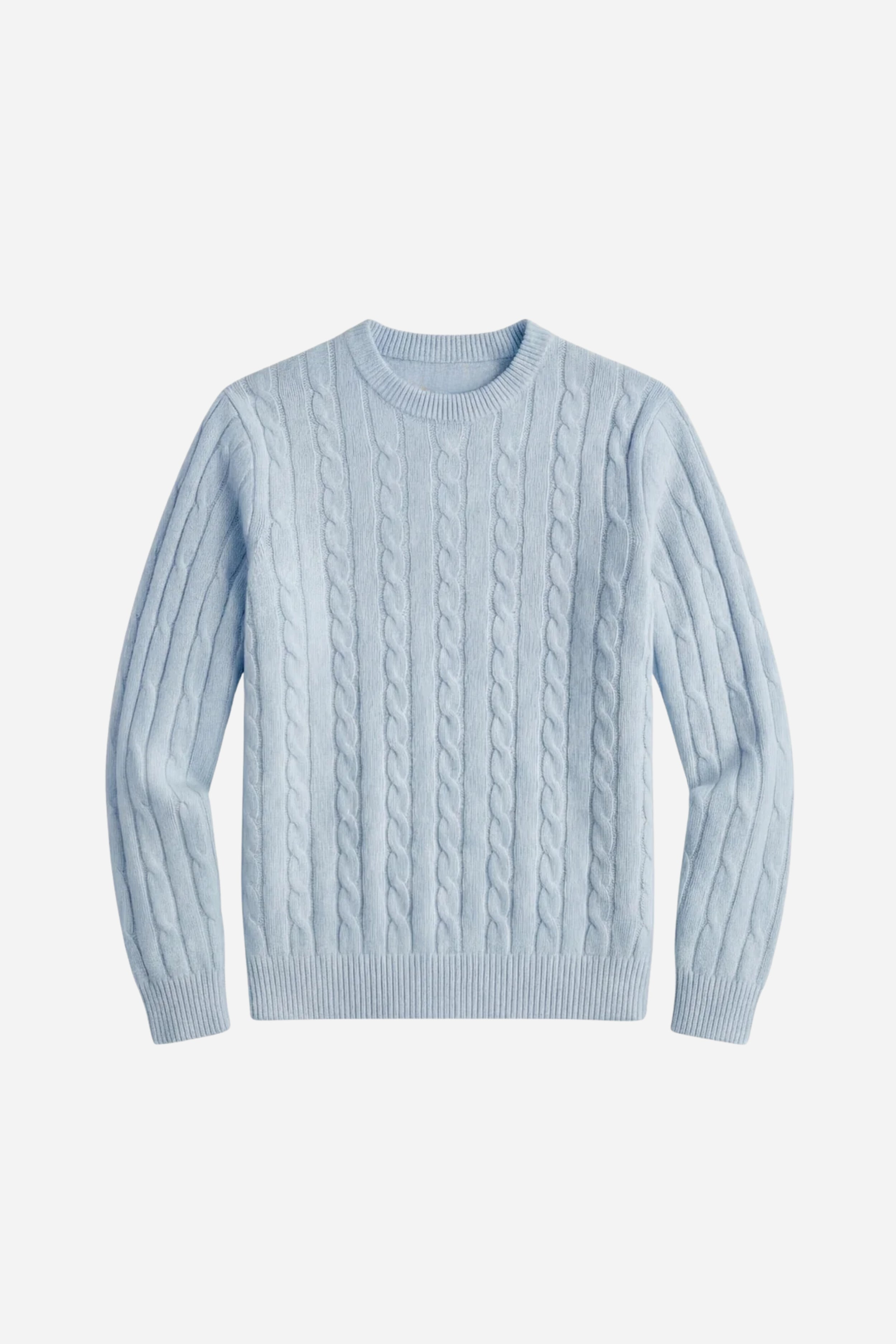 Kensington Cashmere Cable Crewneck Blue
