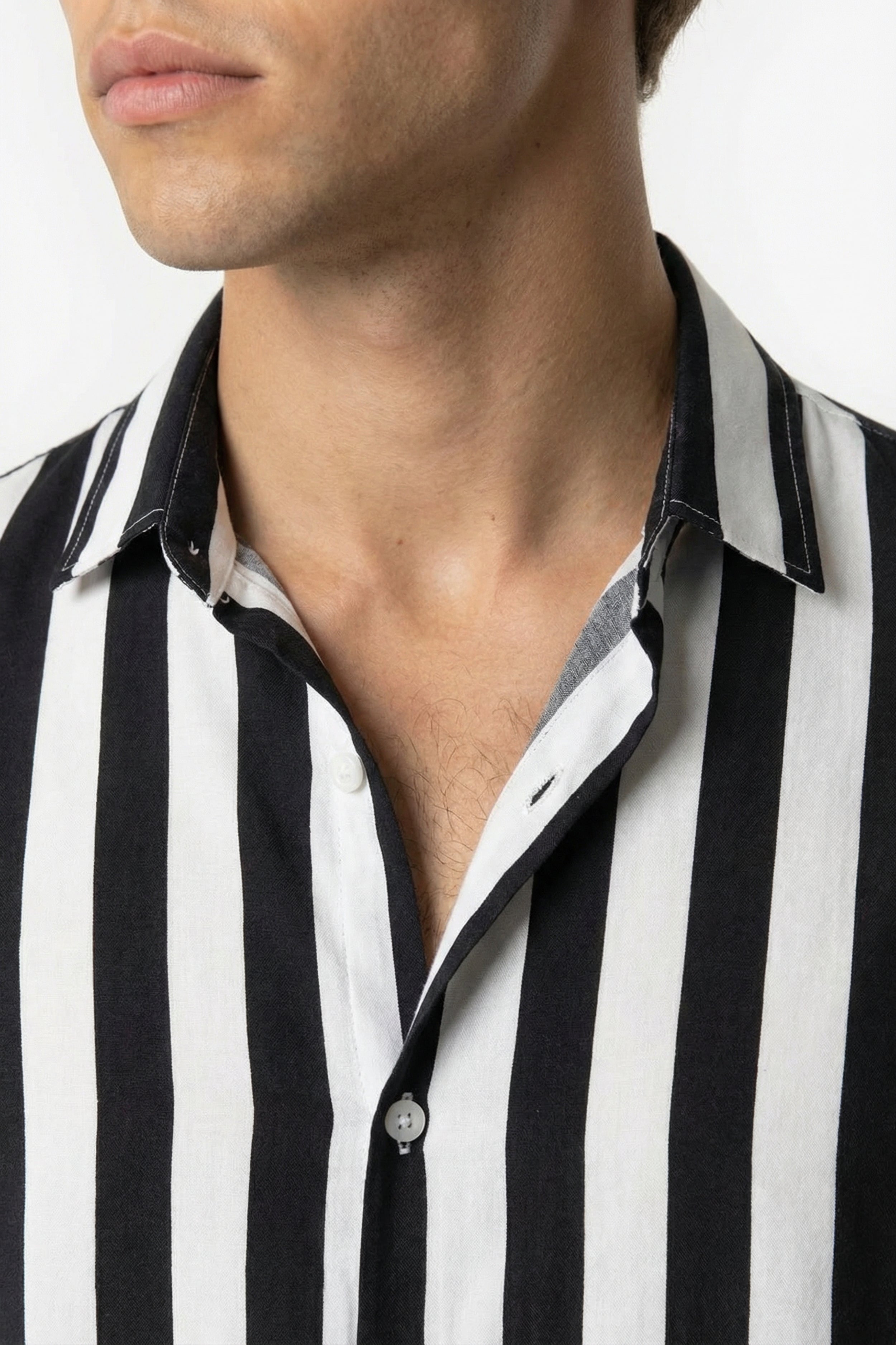 Huxley Striped Summer Shirt Black