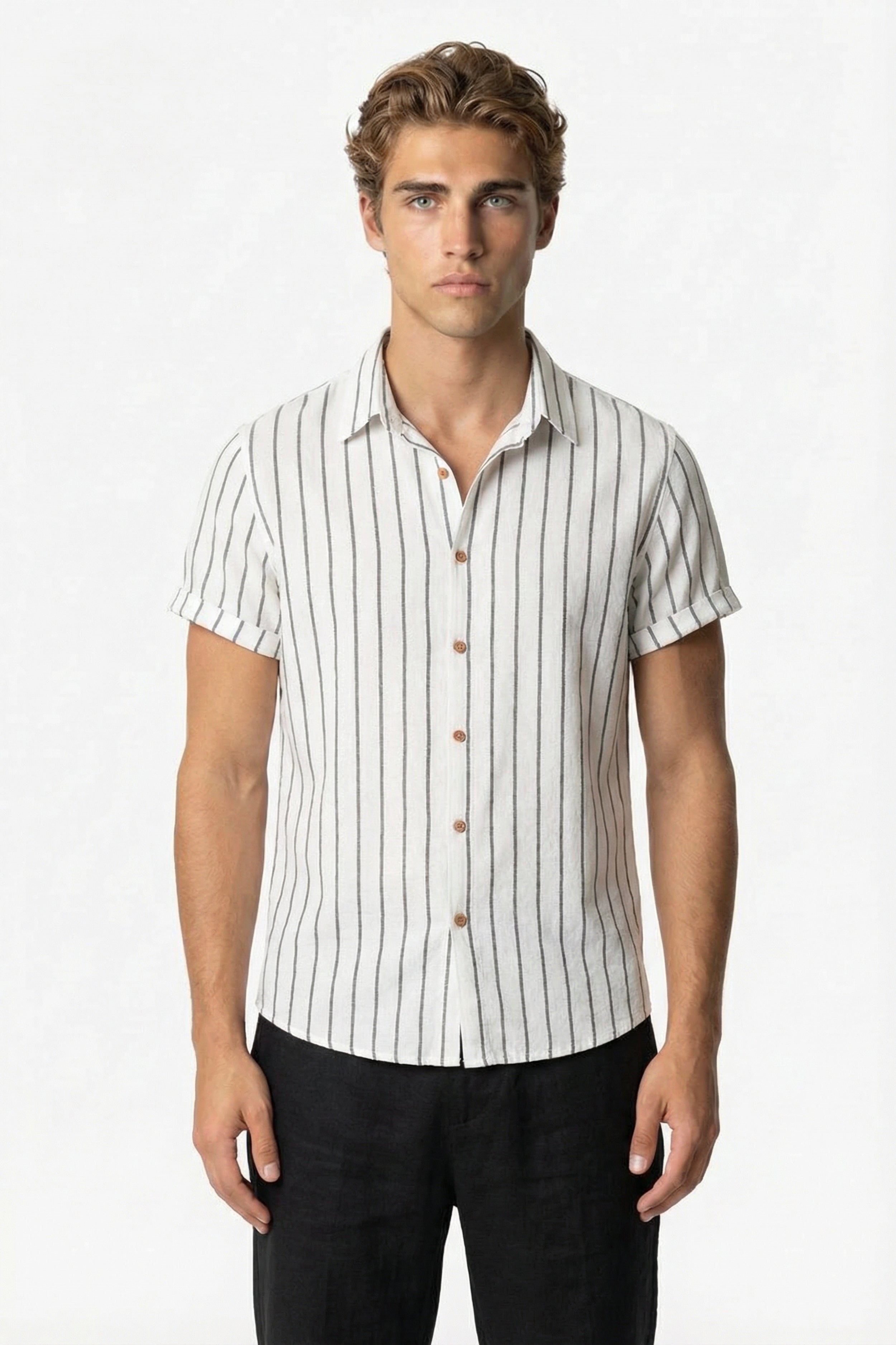 Riviera Stripe Shirt White