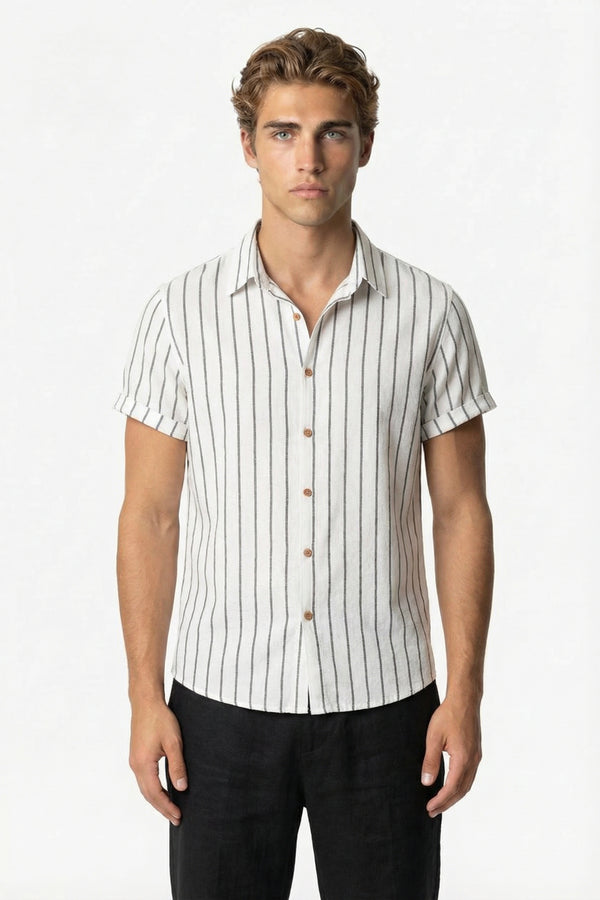 Riviera Stripe Shirt White