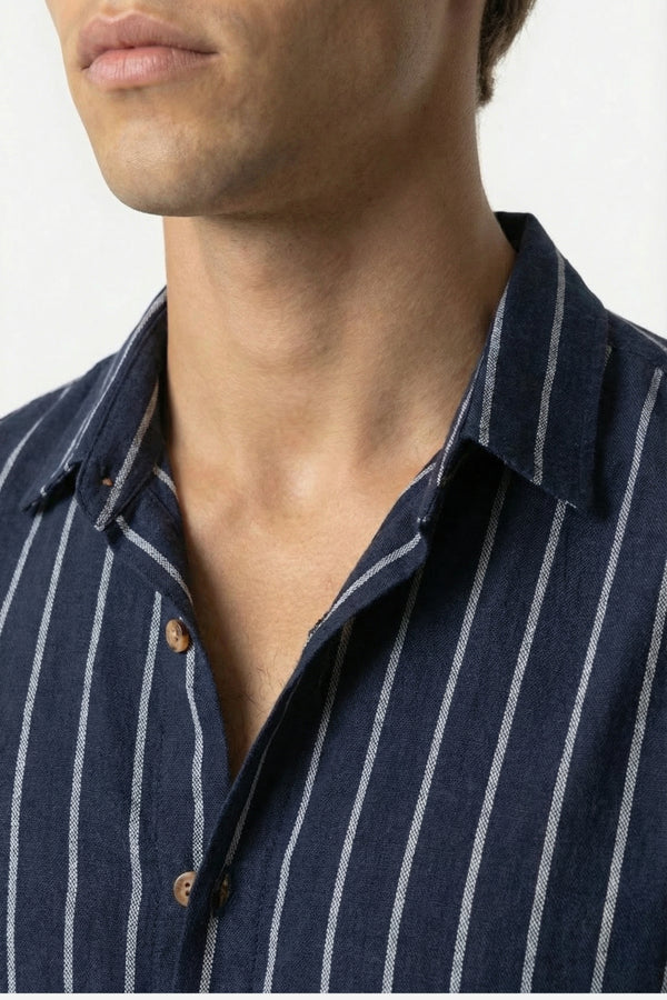 Riviera Stripe Shirt Navy