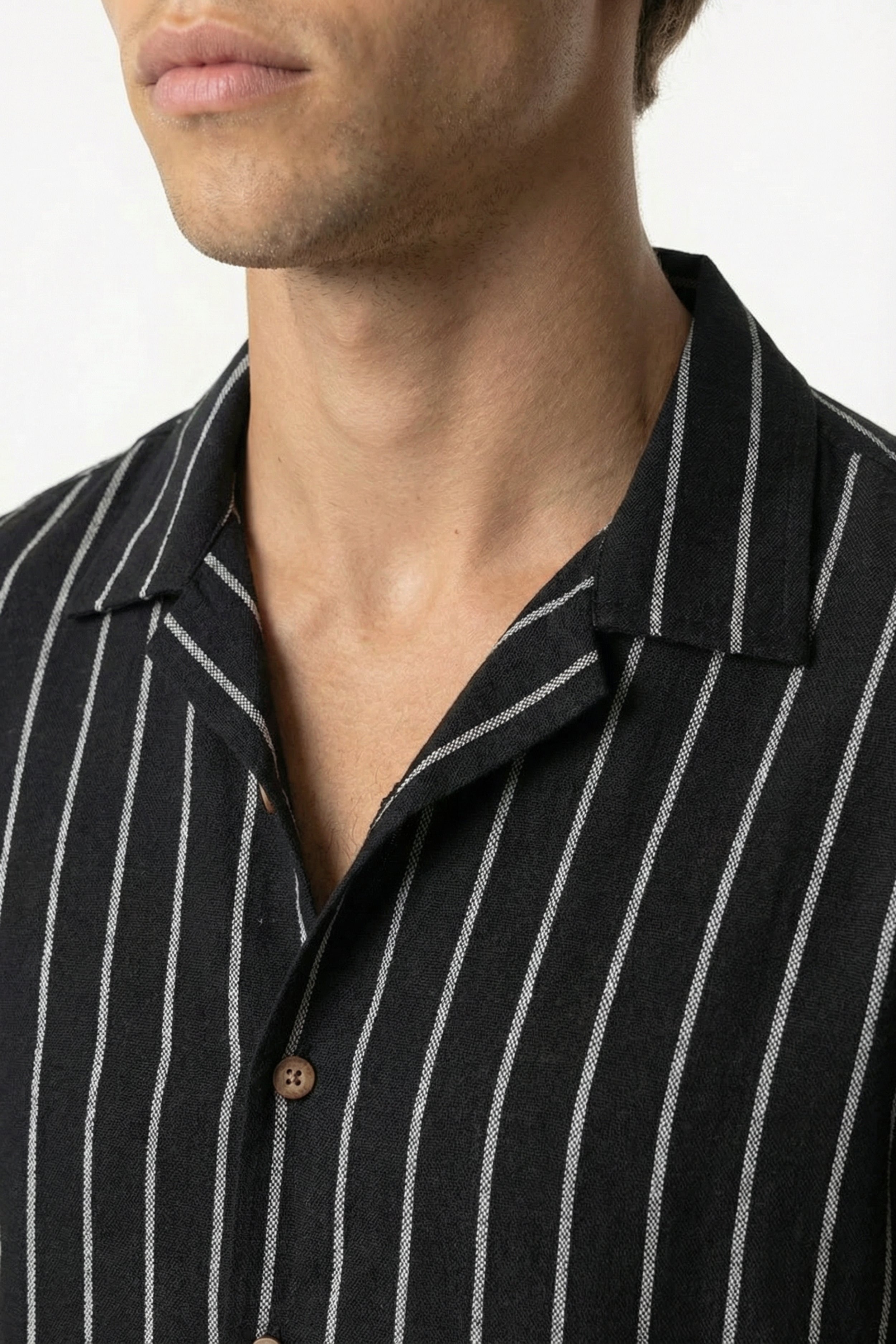 Riviera Stripe Shirt Black