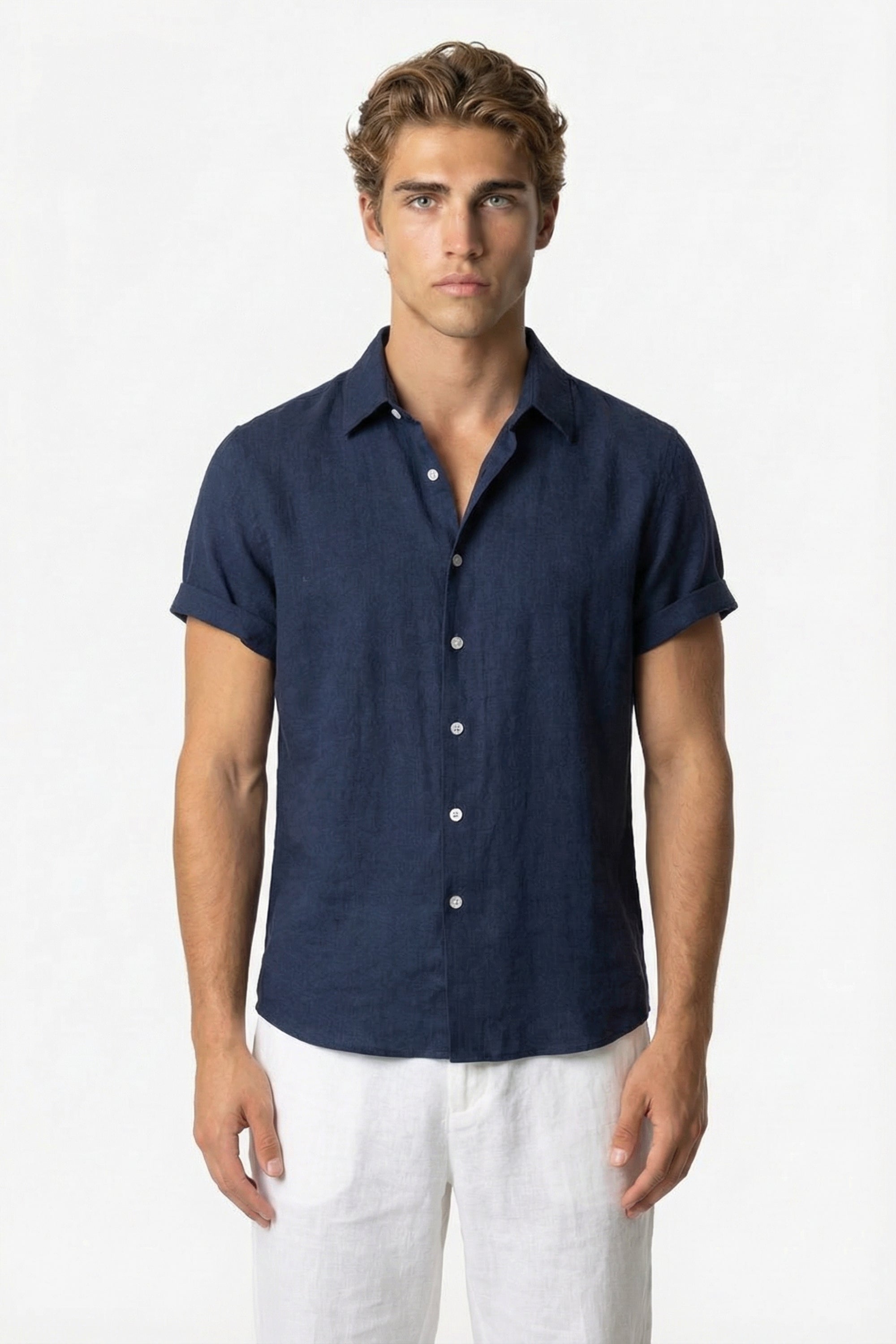 Coastal Linen Shirt Blue